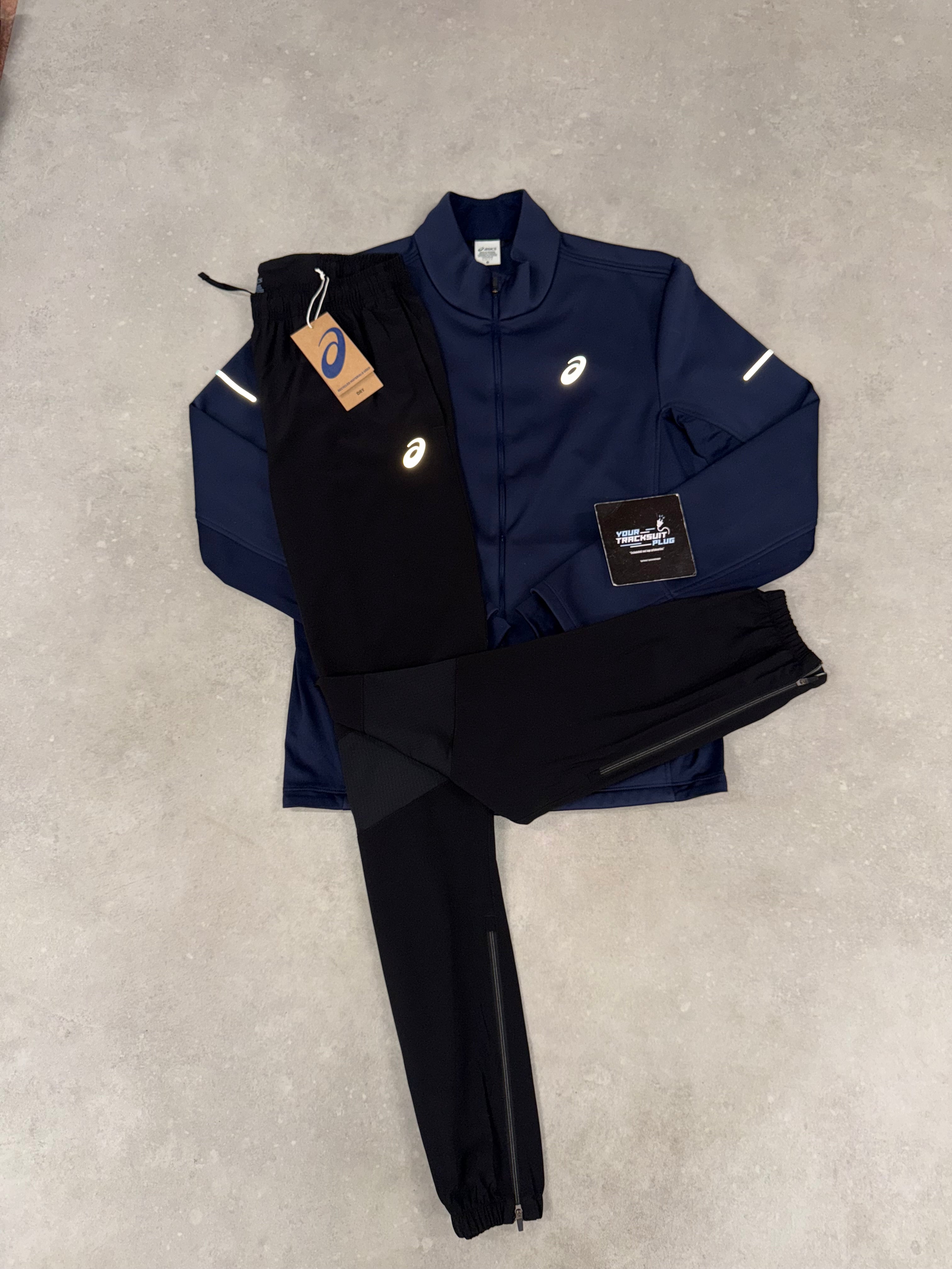 ASICS BLUE & BLACK SOFT-SHELL TRACKSUIT // LIMITED EDITION