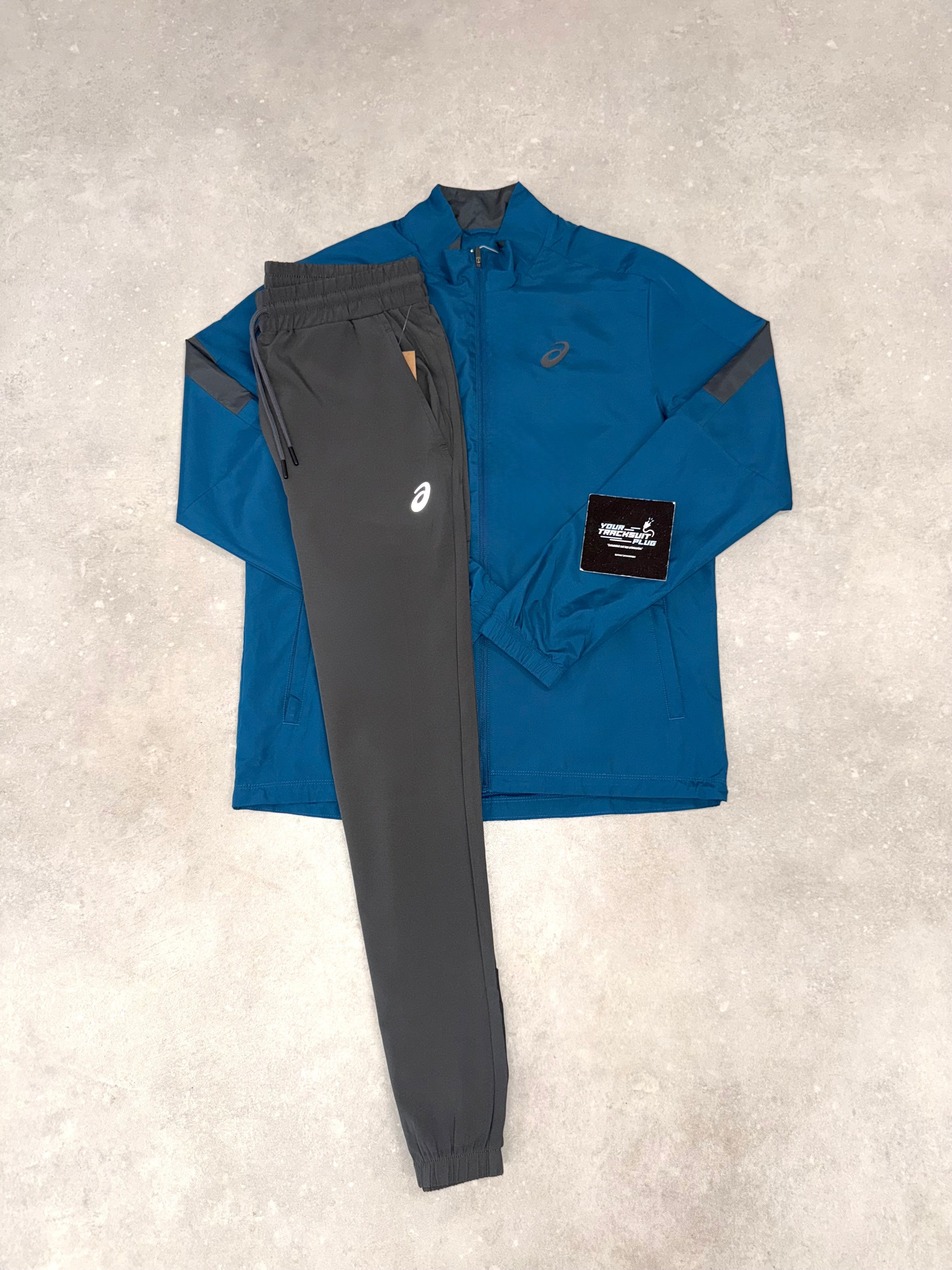 ASICS TRACKSUIT BLUE & GREY // VERY EXCLUSIVE