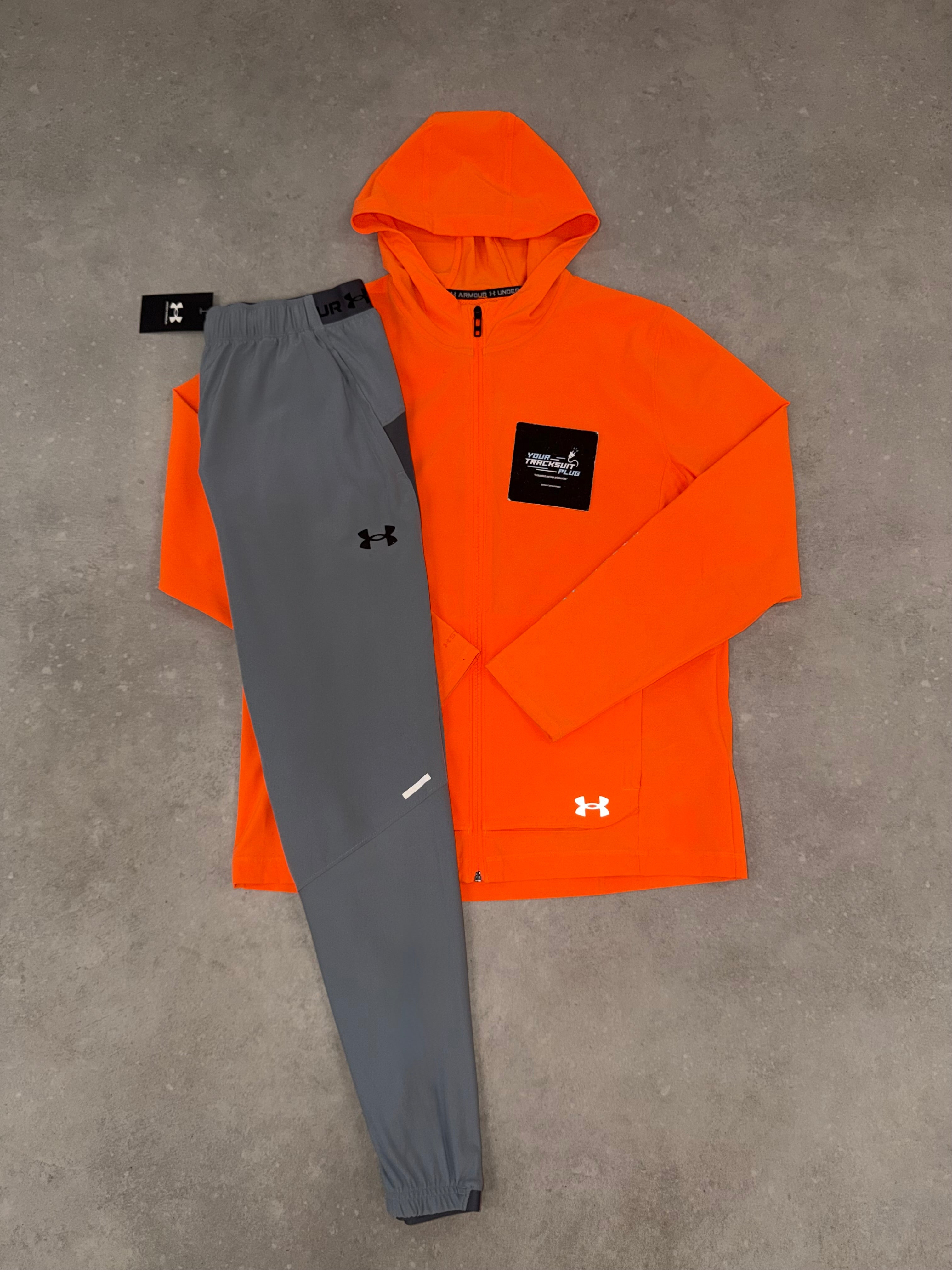 UNDER ARMOUR TRACKSUIT ORANGE & GREY // EXCLUSIVE EDITION