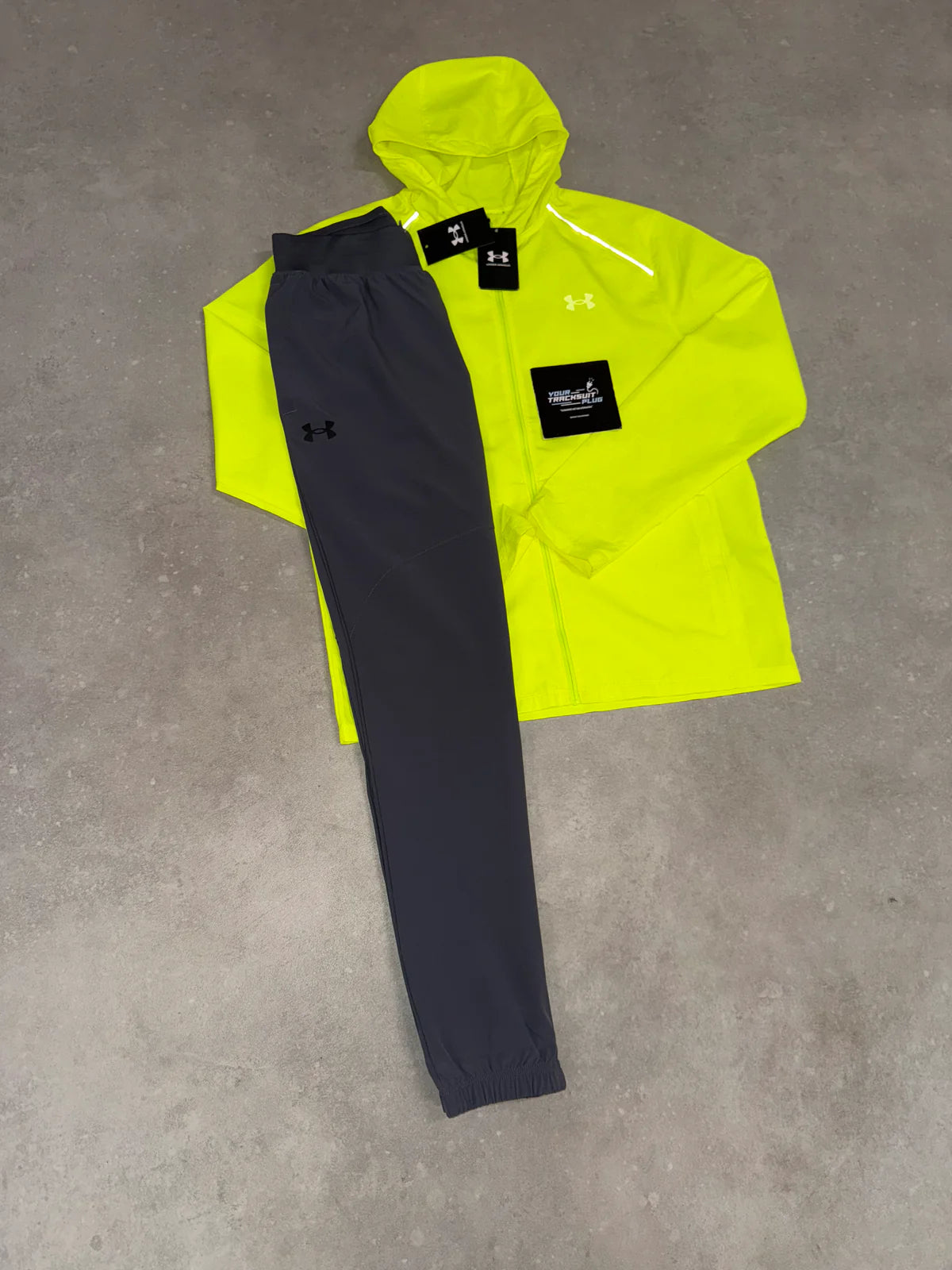 UNDER ARMOUR TRACKSUIT // GREY & YELLOW EXCLUSIVE