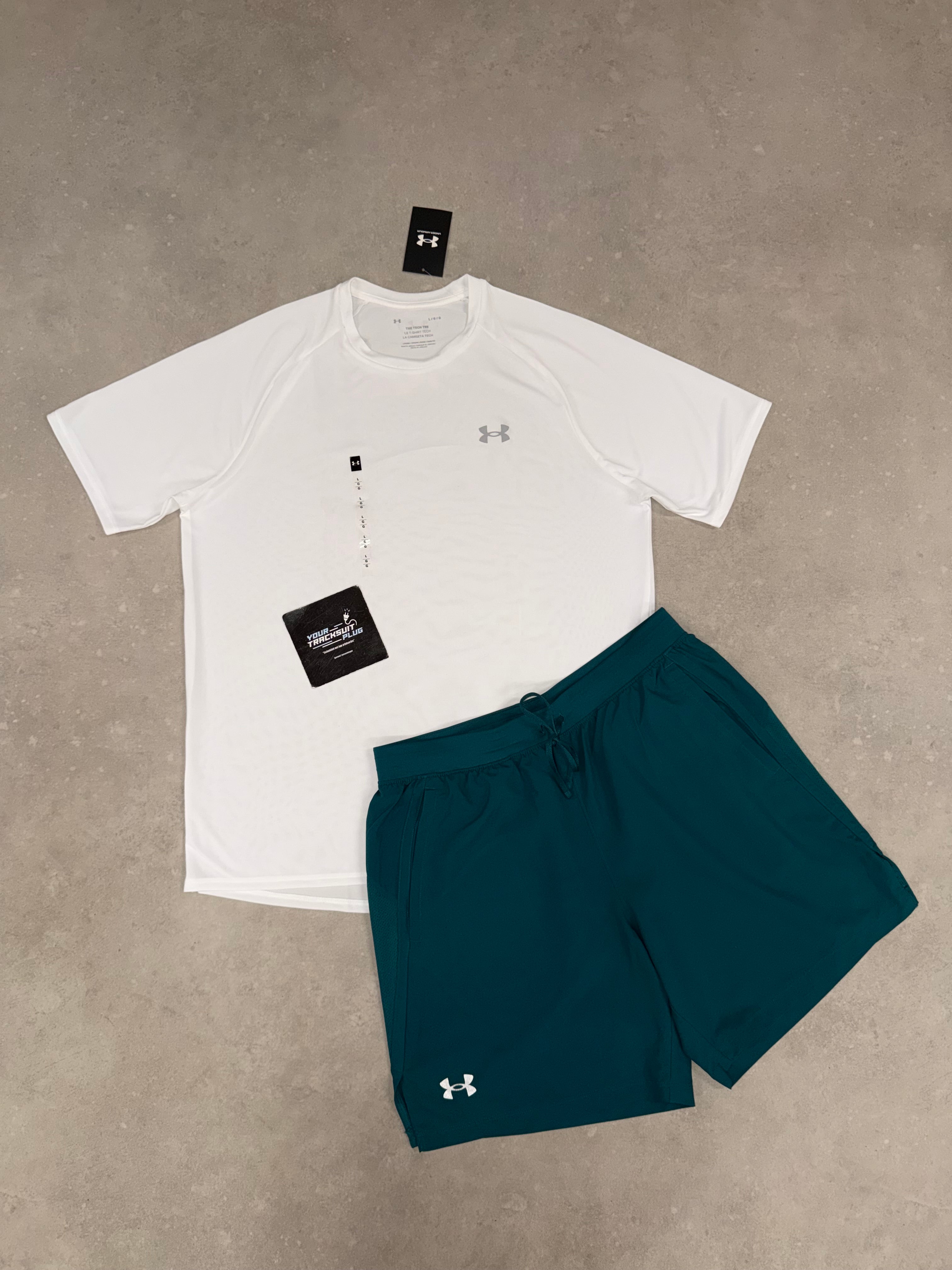 UNDER ARMOUR GREEN & WHITE SUMMER SET