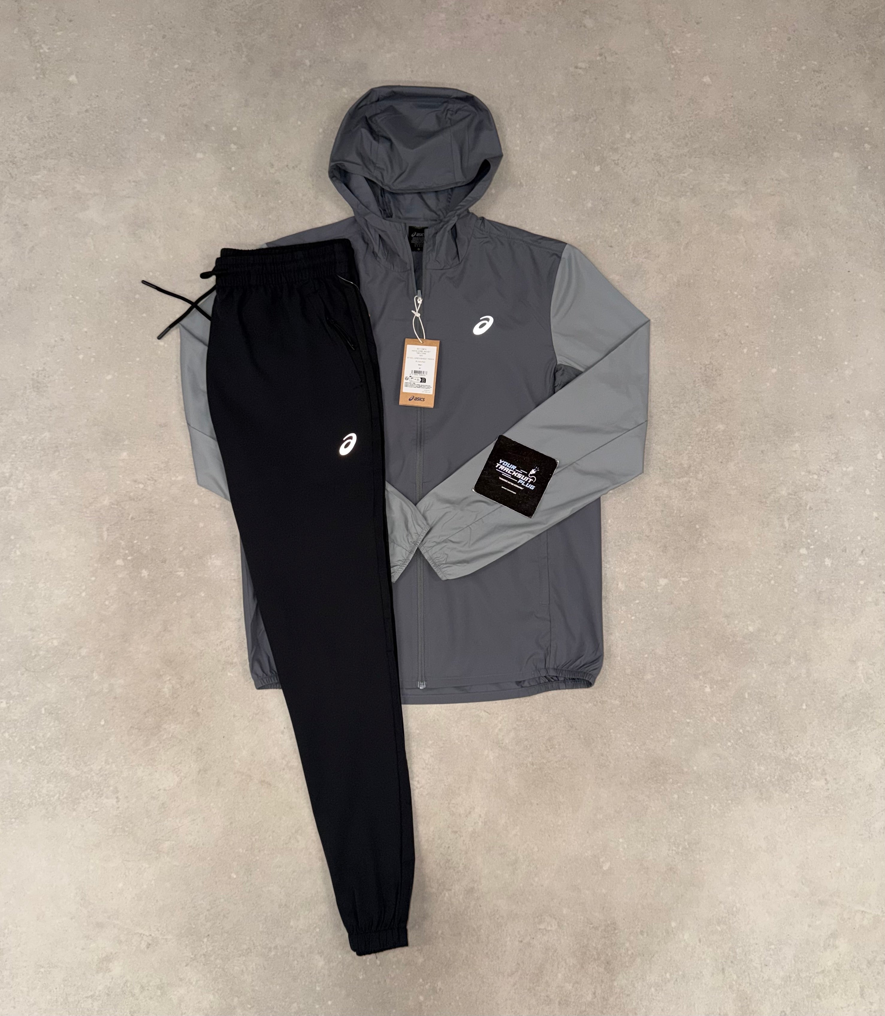 ASICS GREY & BLACK TRACKSUIT // THE LATEST