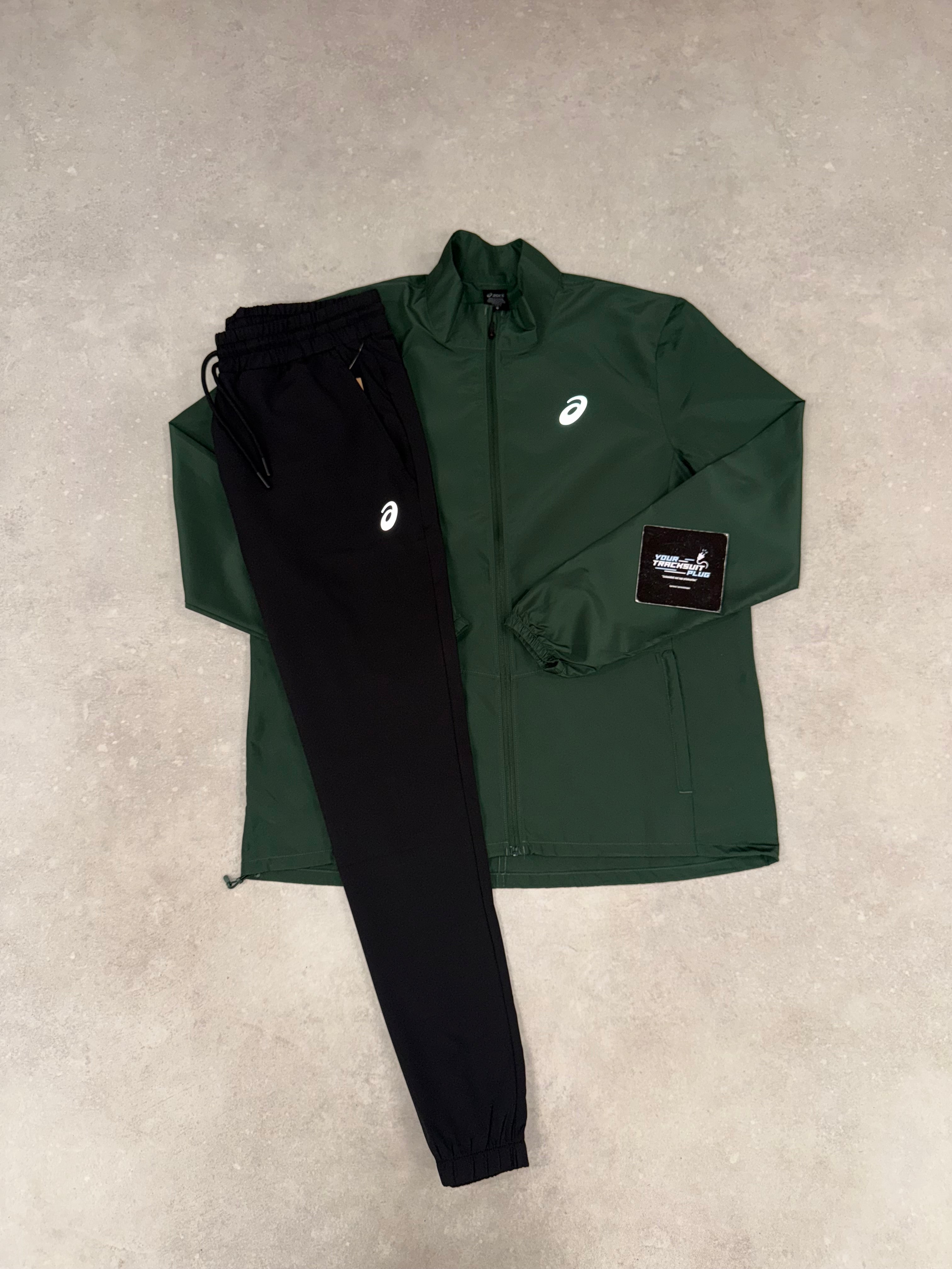 ASICS TRACKSUIT BLACK & GREEN // LIMITED EDITION