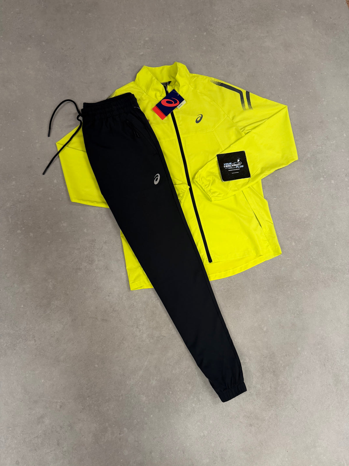 ASICS LITE SHOW YELLOW & BLACK TRACKSUIT // VERY VERY EXCLUSIVE