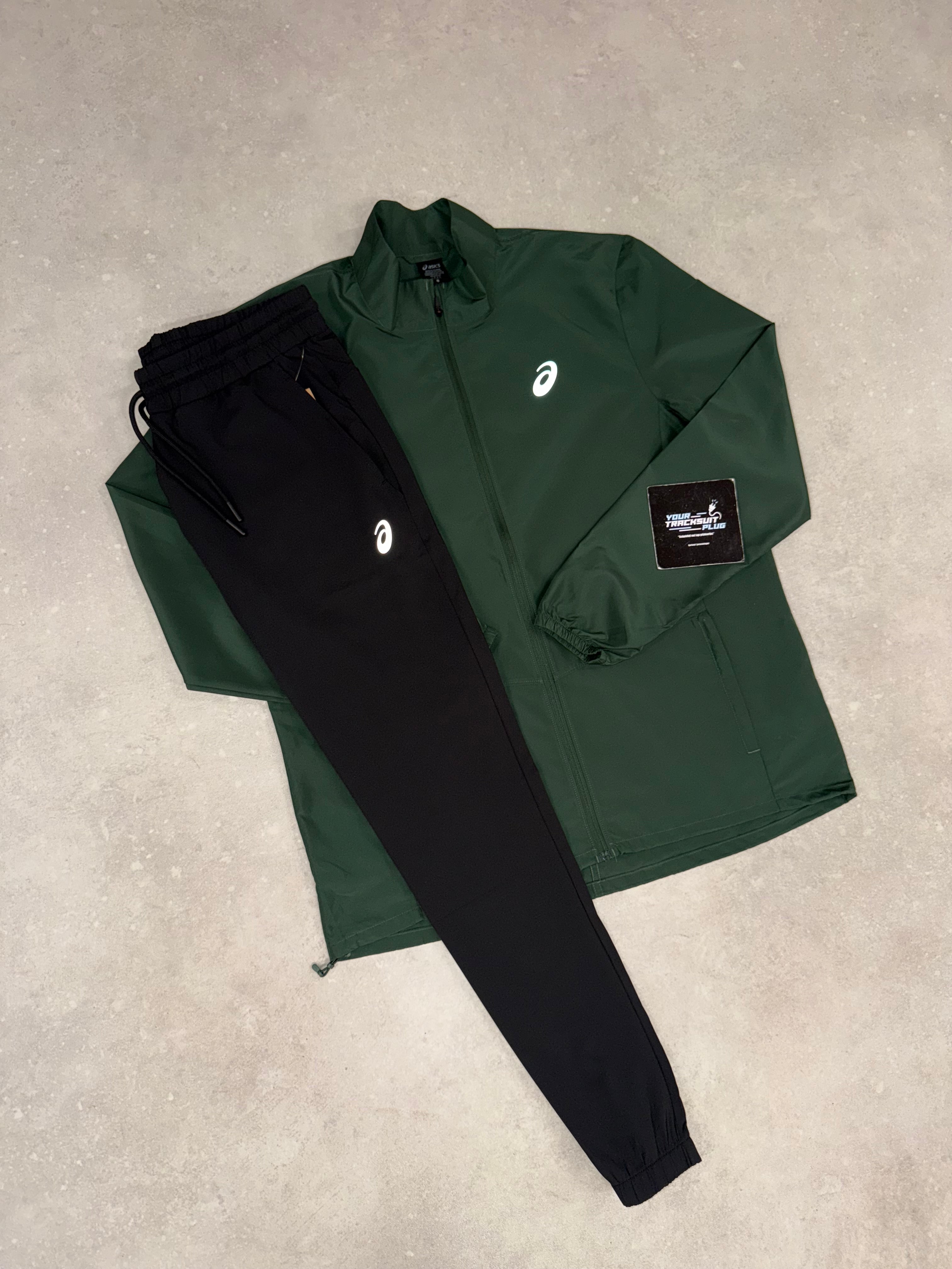 ASICS TRACKSUIT BLACK & GREEN // LIMITED EDITION