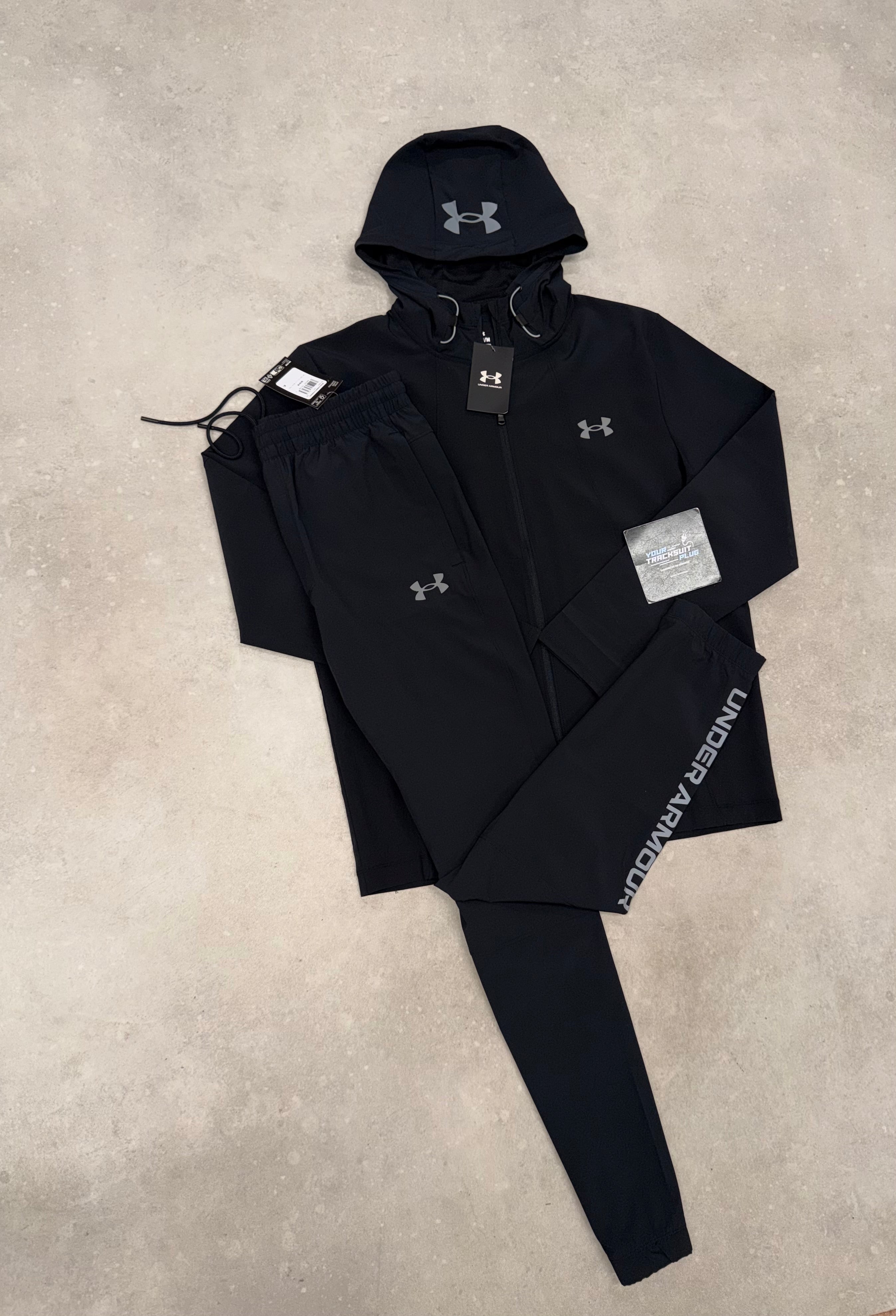 UNDER ARMOUR TRACKSUIT // BLACK & GREY THE LATEST