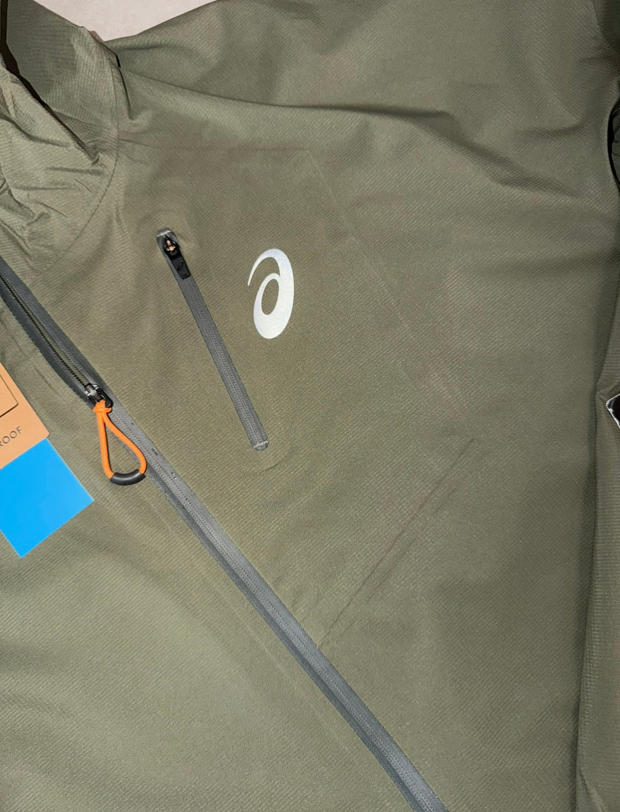 ASICS SOFT-SHELL KAKI GREEN JACKET