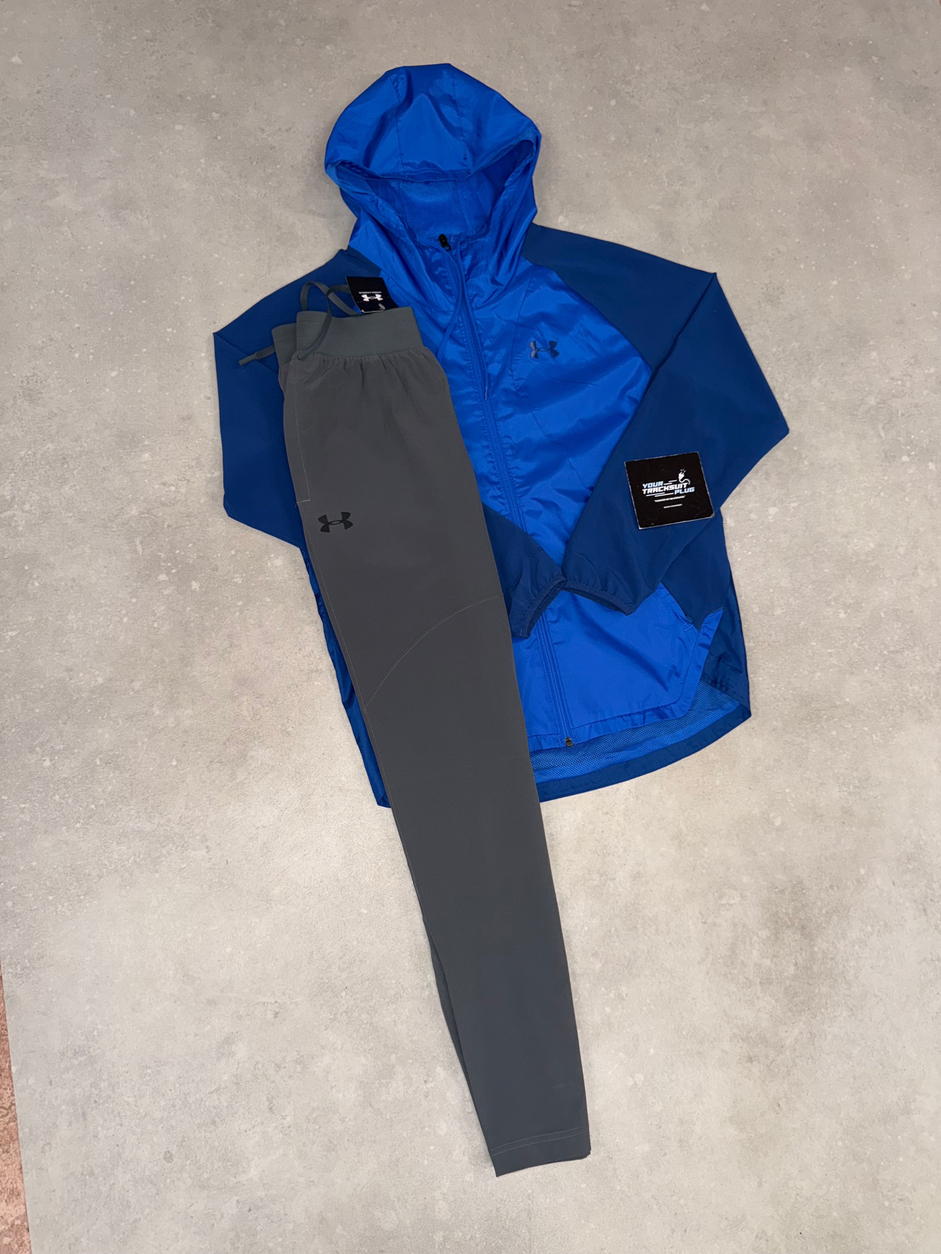 UNDER ARMOUR TRACKSUIT BLUE & GREY // VERY EXCLUSIVE