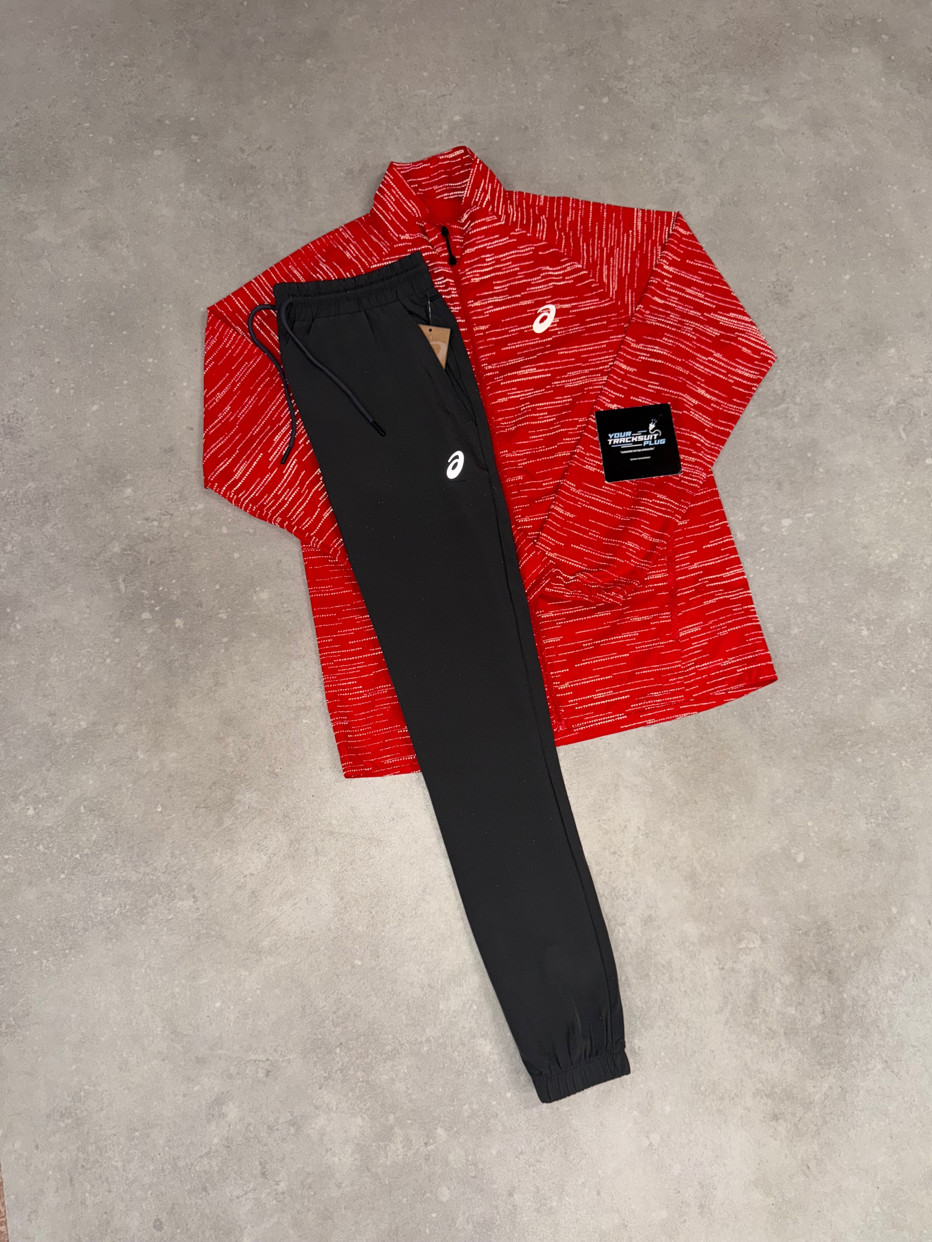 ASICS RED & GREY TRACKSUIT // LIMITED EDITION