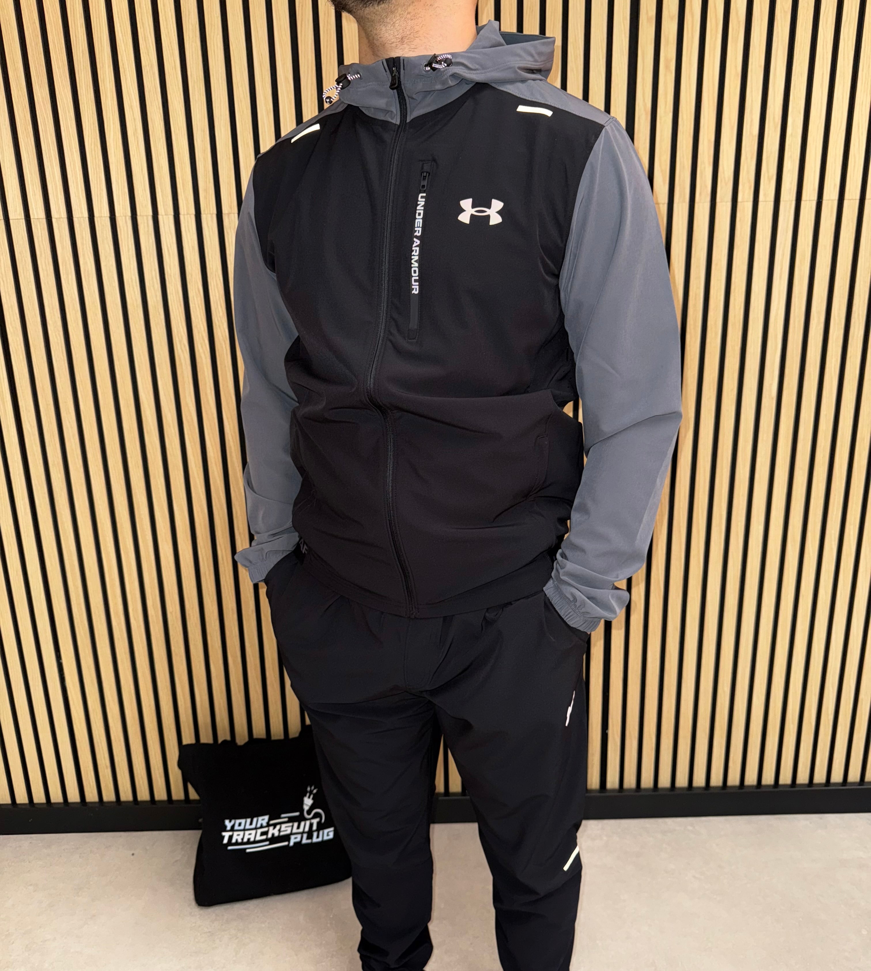 UNDER ARMOUR TRACKSUIT BLACK & GREY // THE LATEST