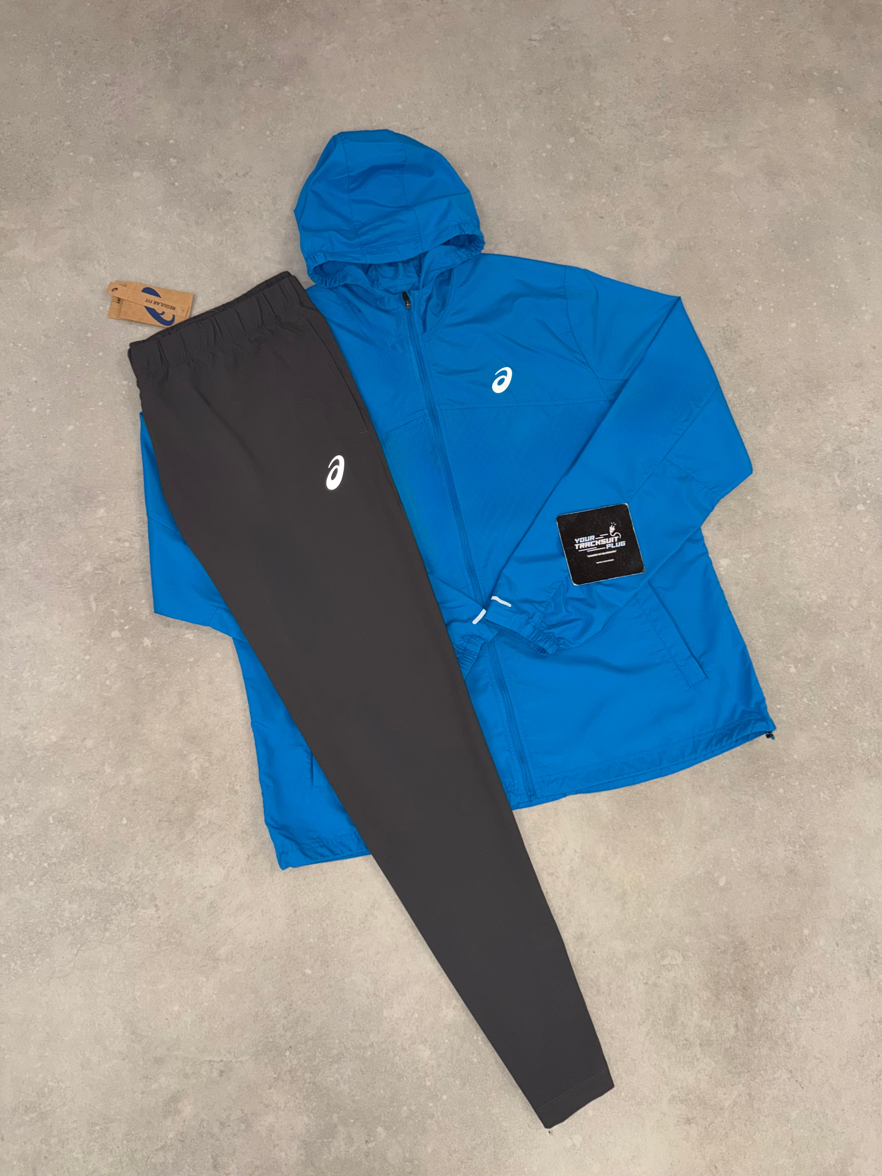ASICS TRACKSUIT BLUE & GREY // VERY EXCLUSIVE