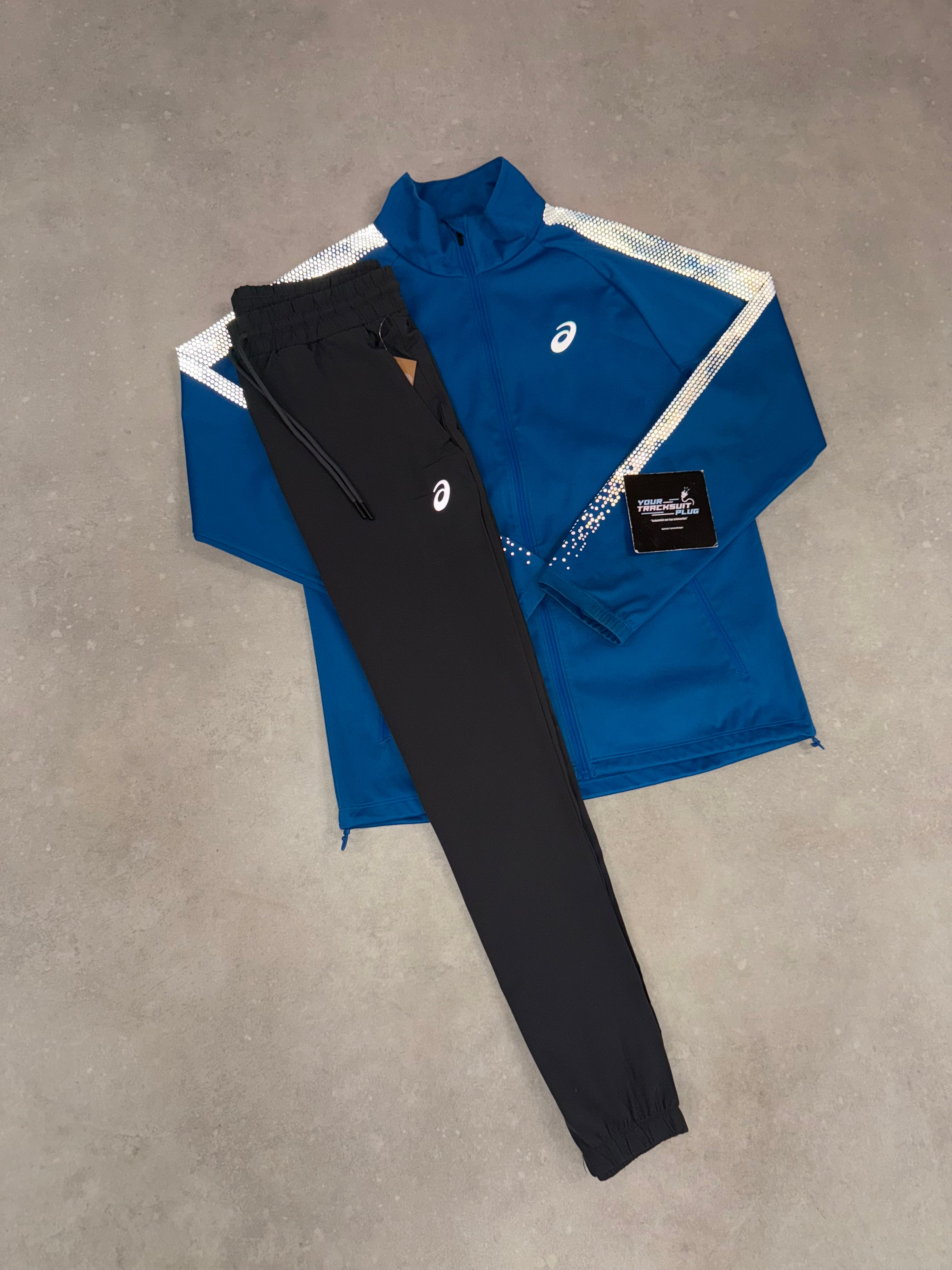 ASICS SOFT-SHELL TRACKSUIT BLUE & GREY // VERY EXCLUSIVE