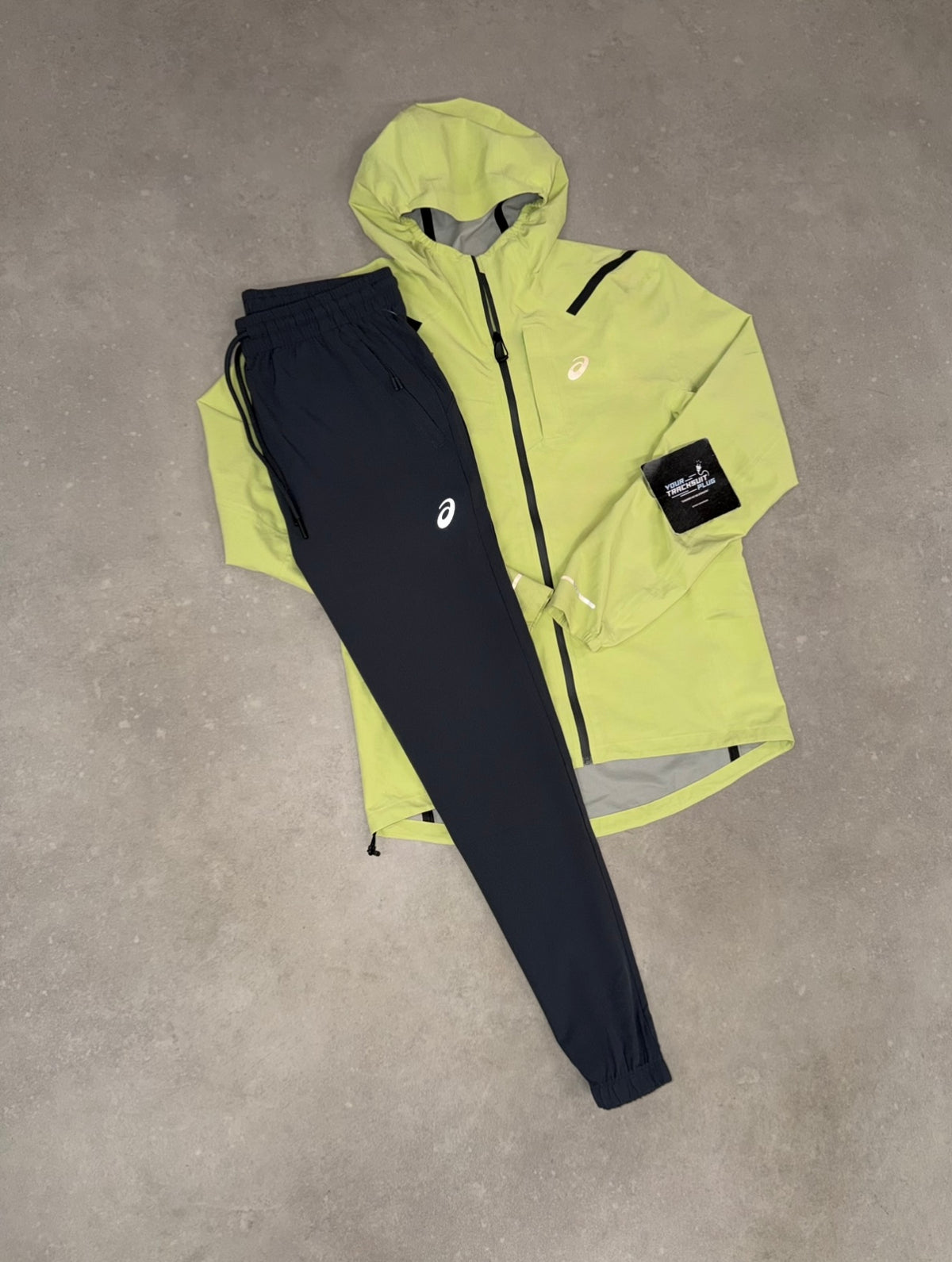 ASICS YELLOW & GREY TRACKSUIT SOFT-SHELL // VERY EXCLUSIVE
