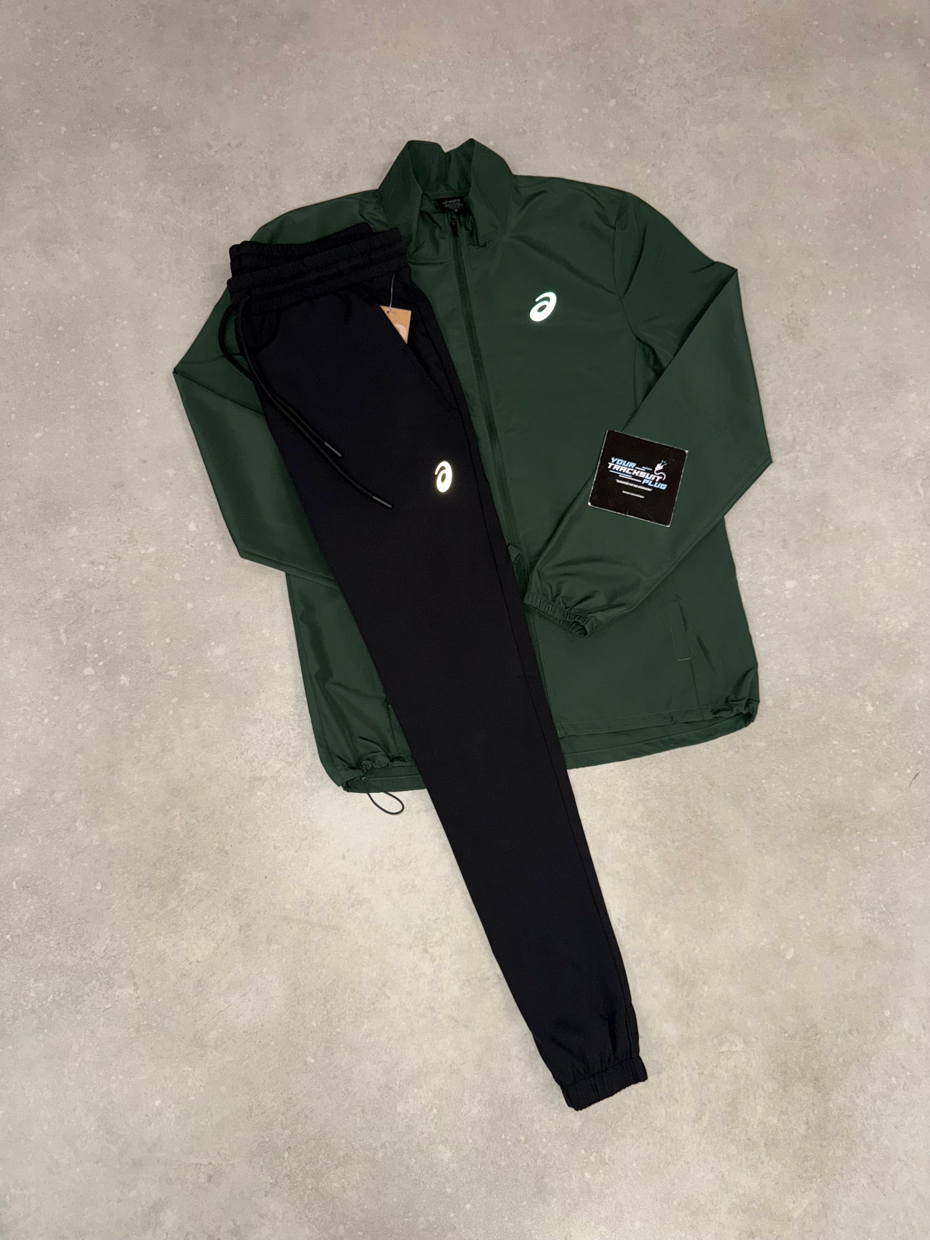 ASICS TRACKSUIT BLACK & GREEN // EXCLUSIVE