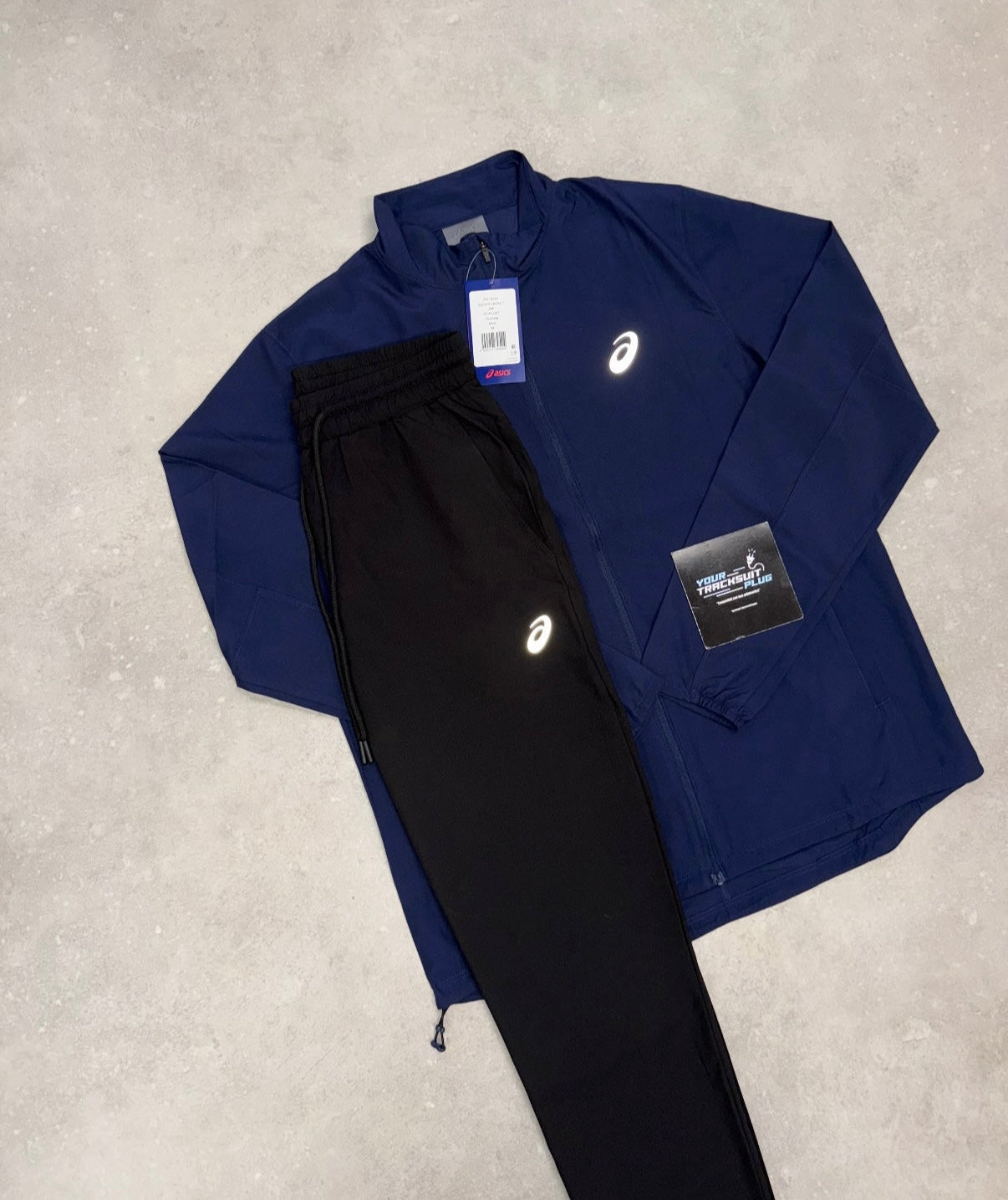 ASICS TRACKSUIT BLACK & BLUE