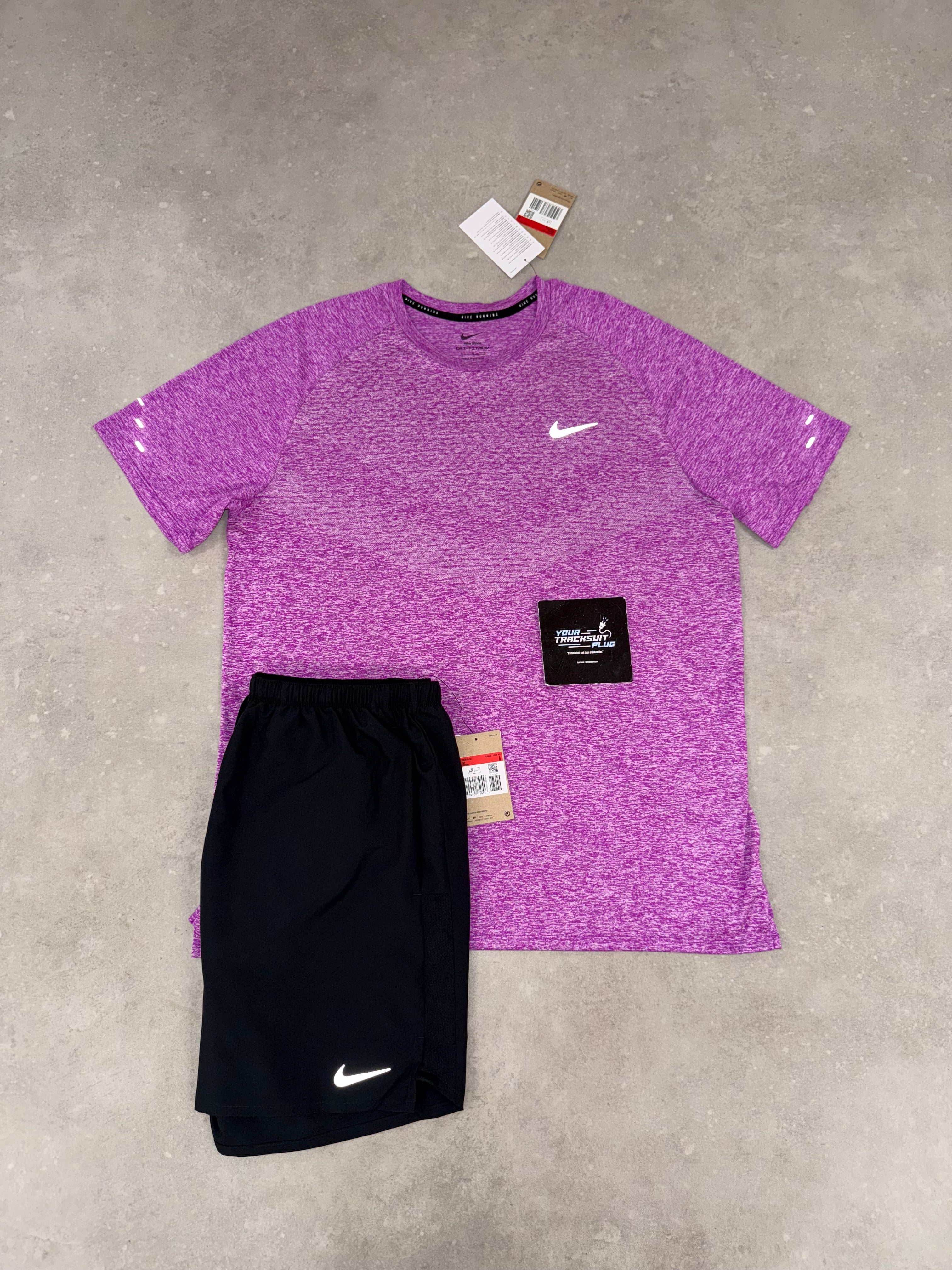 NIKE MILER SUMMER SET // PURPLE & BLACK