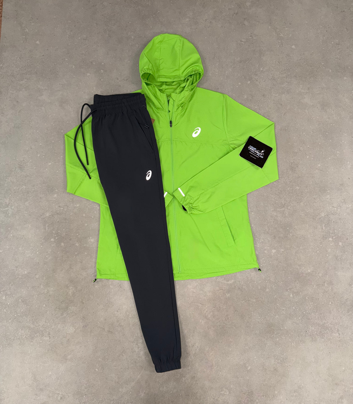 ASICS GREEN & GREY TRACKSUIT // THE LATEST