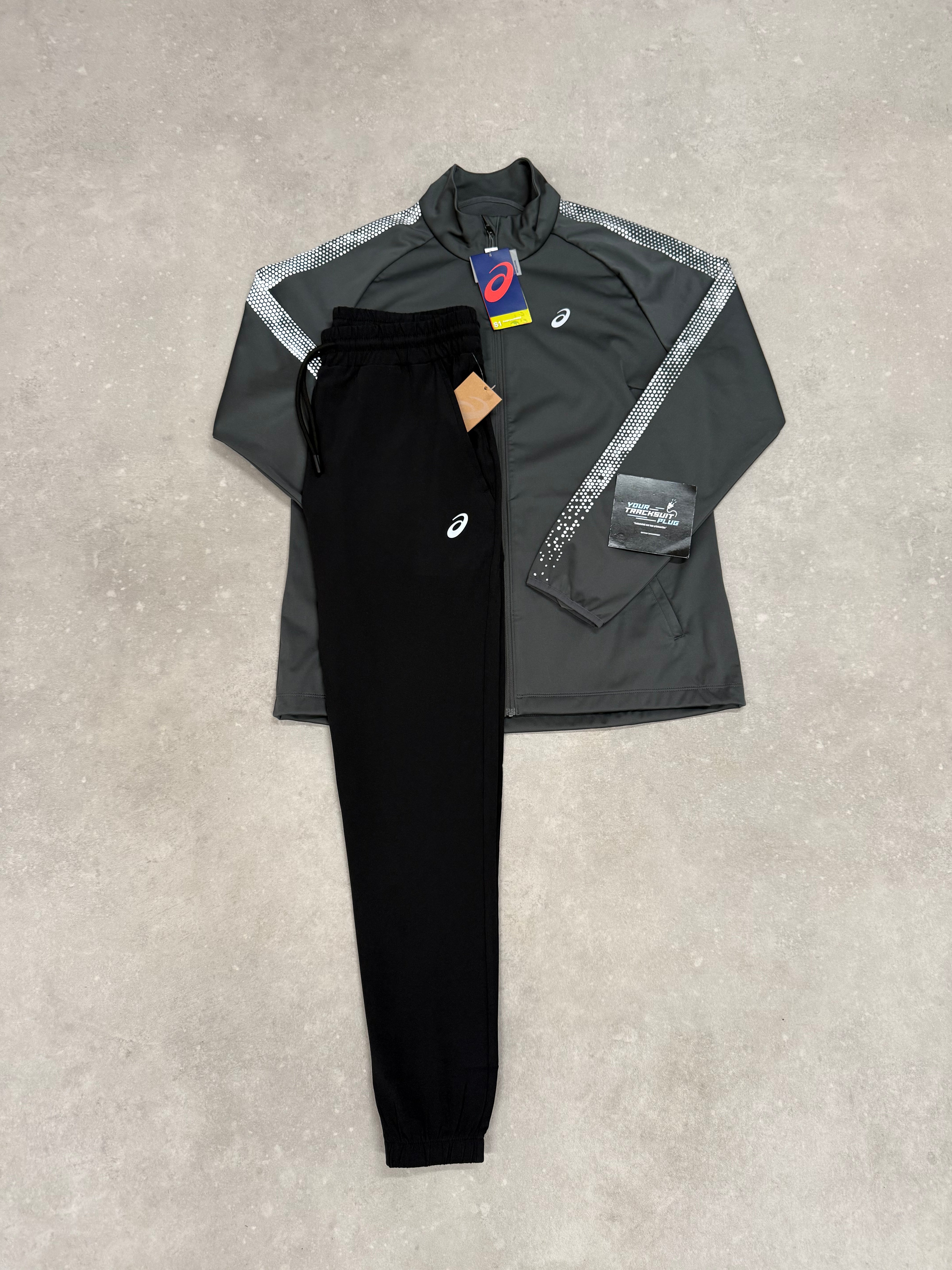 ASICS SOFT-SHELL TRACKSUIT GREY // VERY EXCLUSIVE