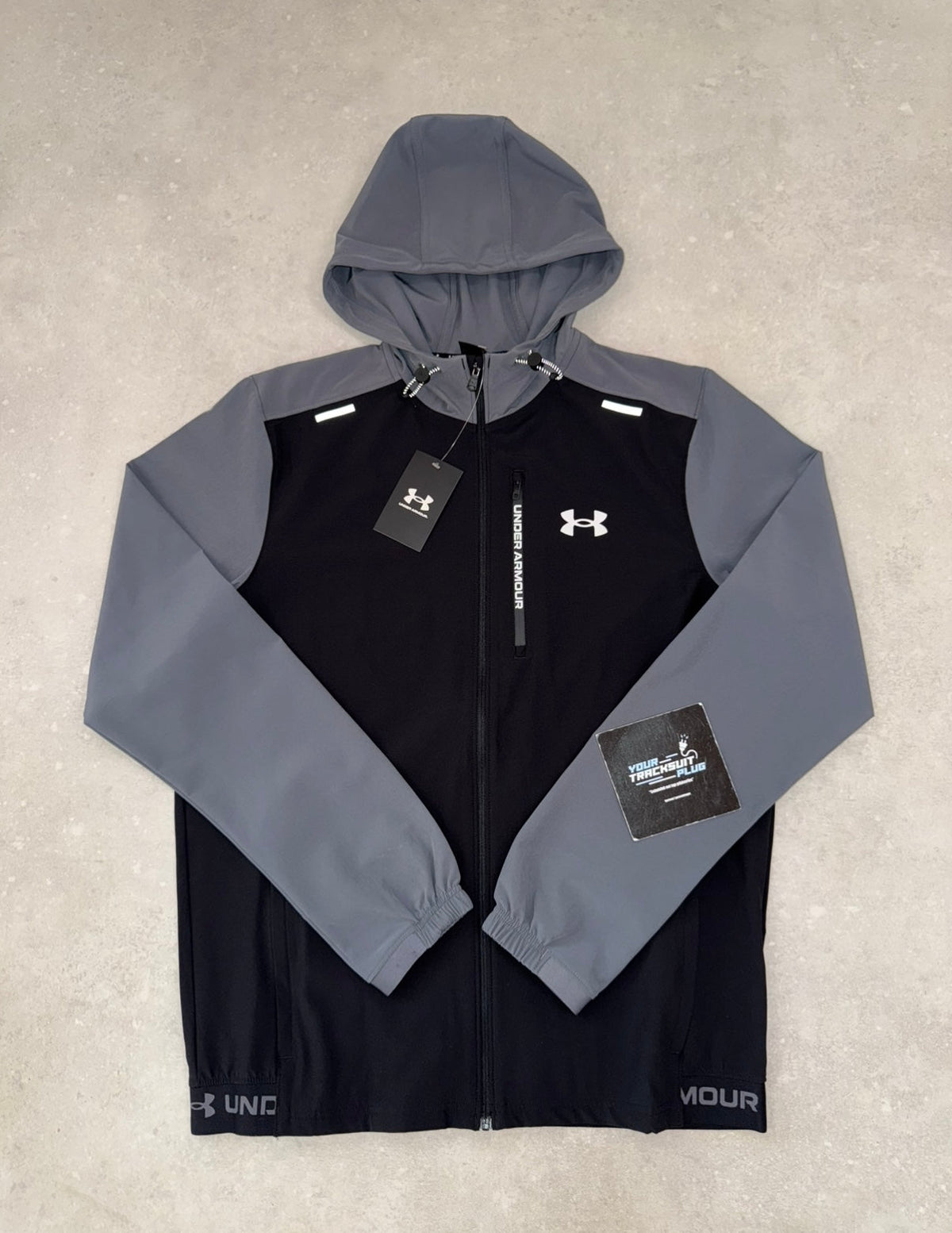 UNDER ARMOUR BLACK & GREY TRACKSUIT