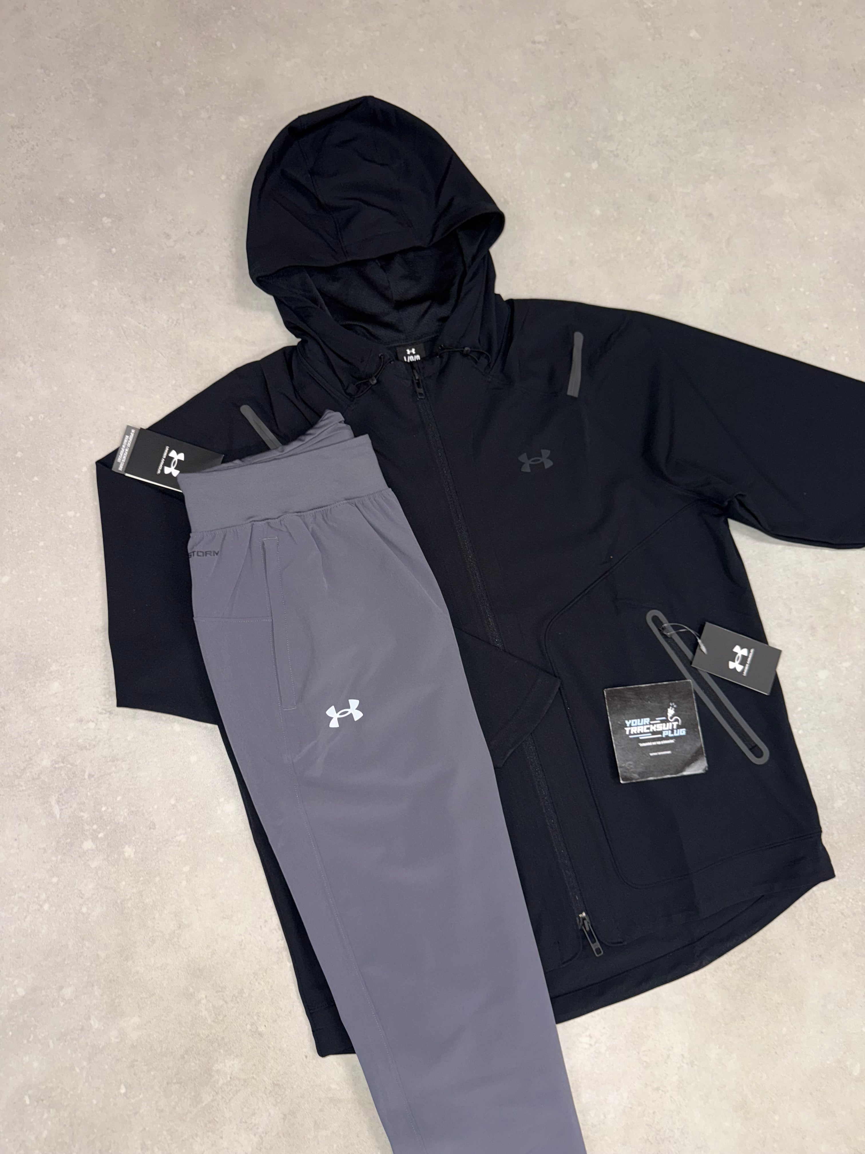 UNDER ARMOUR TRACKSUIT // BLACK & GREY