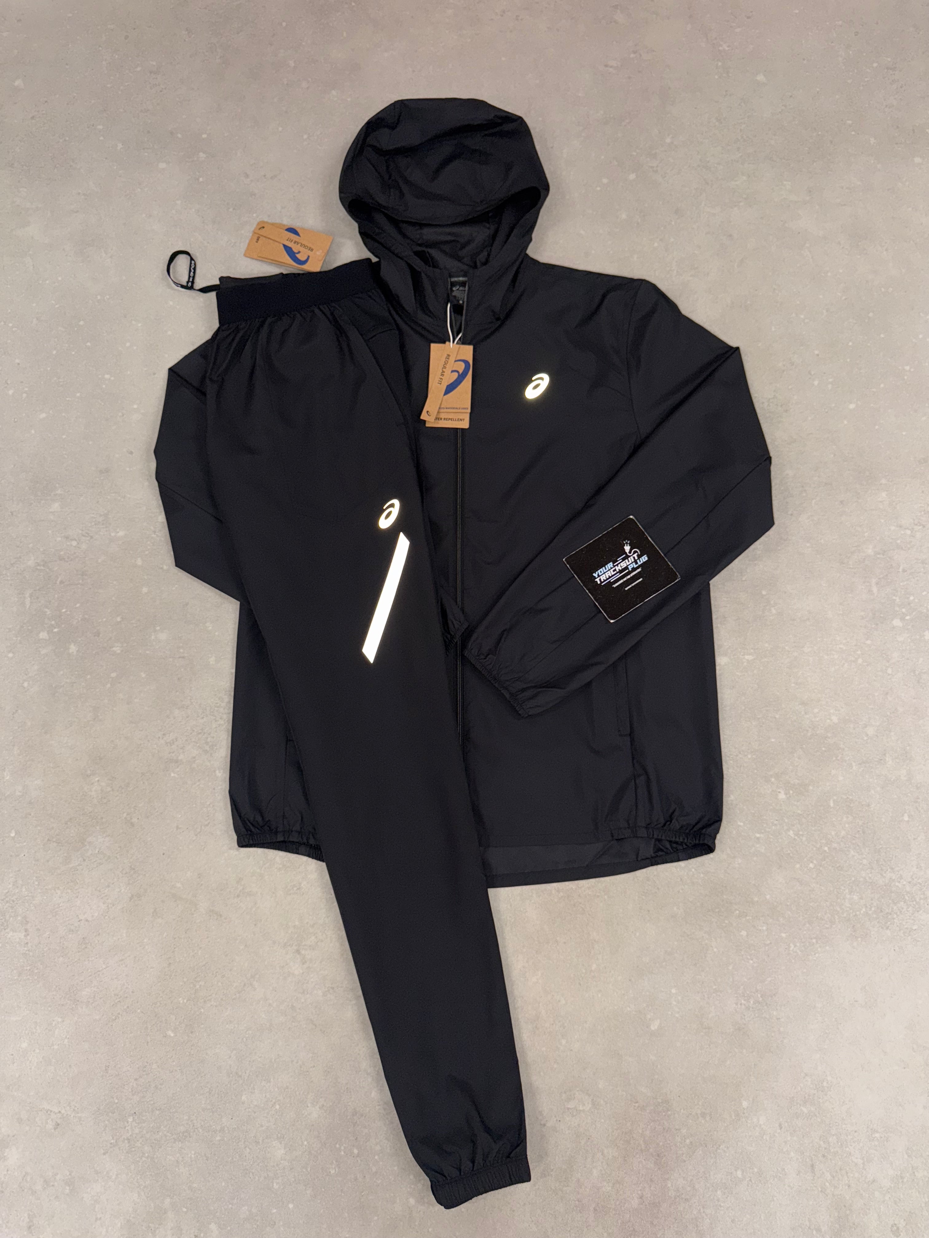 ASICS TRACKSUIT BLACK ON BLACK