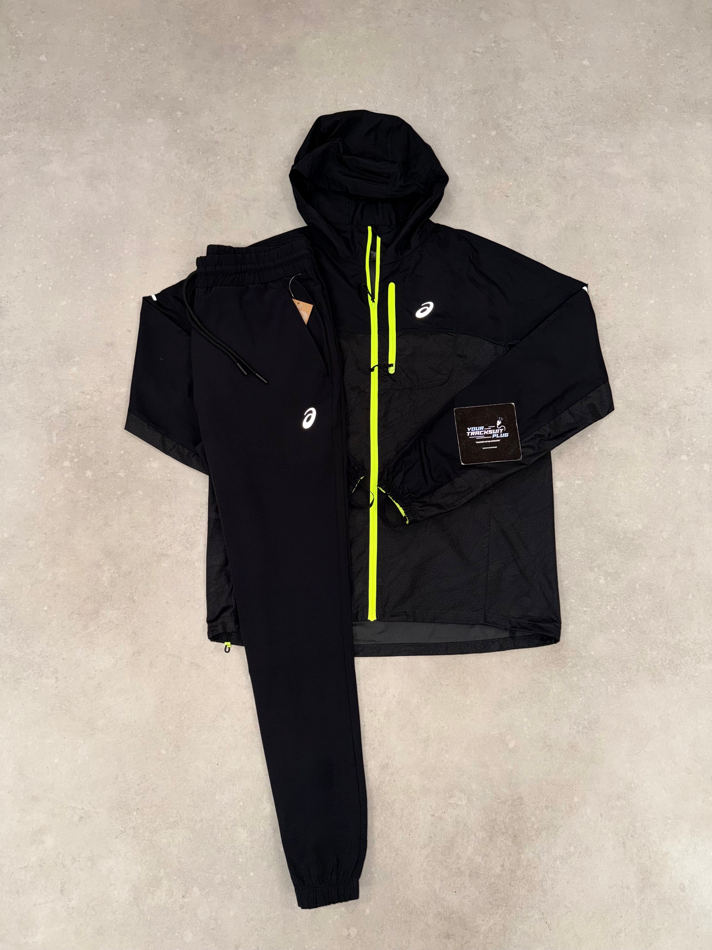 ASICS TRACKSUIT BLACK & YELLOW TRACKSUIT // VERY EXCLUSIVE