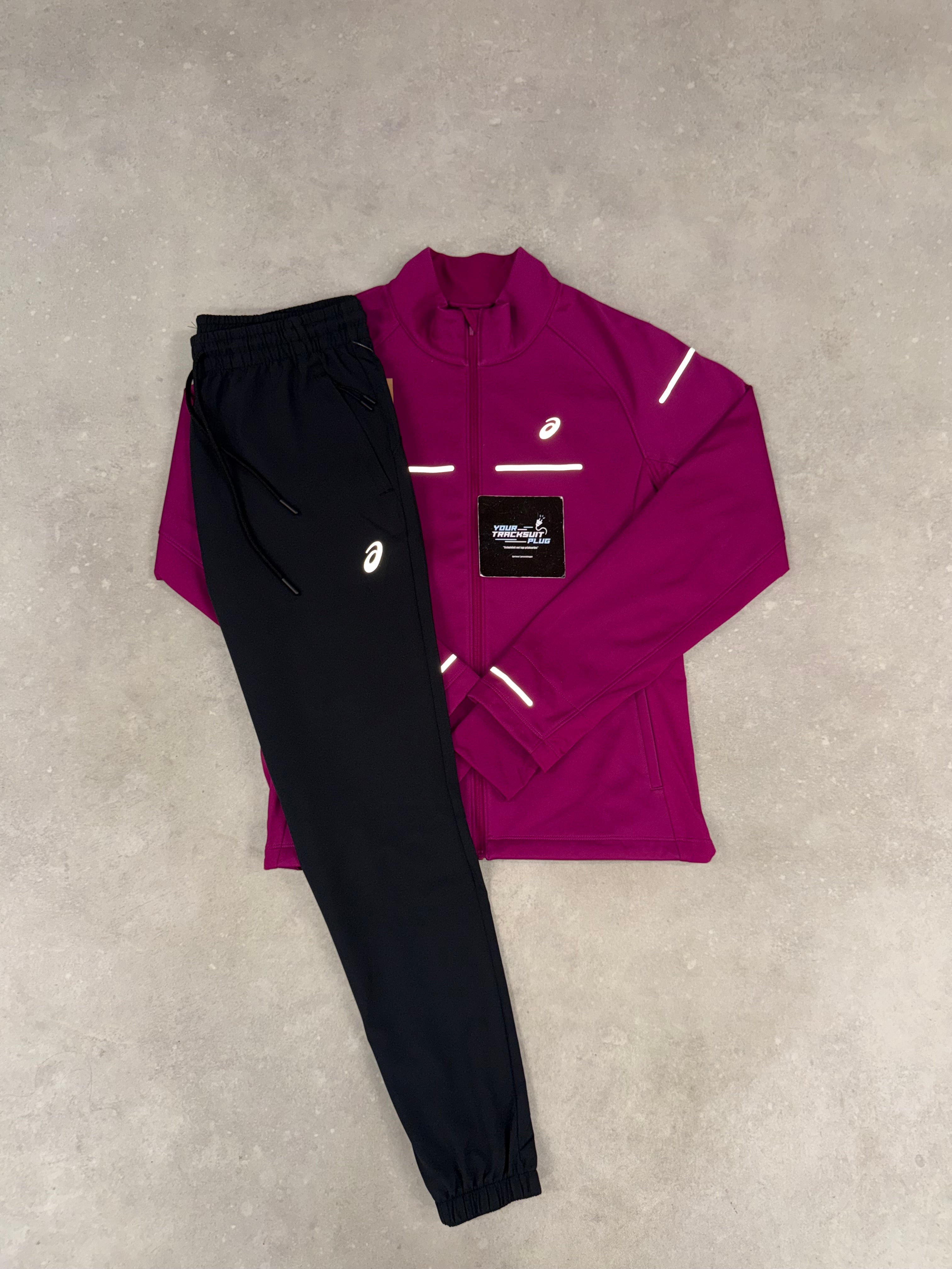ASICS SOFT-SHELL TRACKSUIT PURPLE & BLACK // VERY EXCLUSIVE