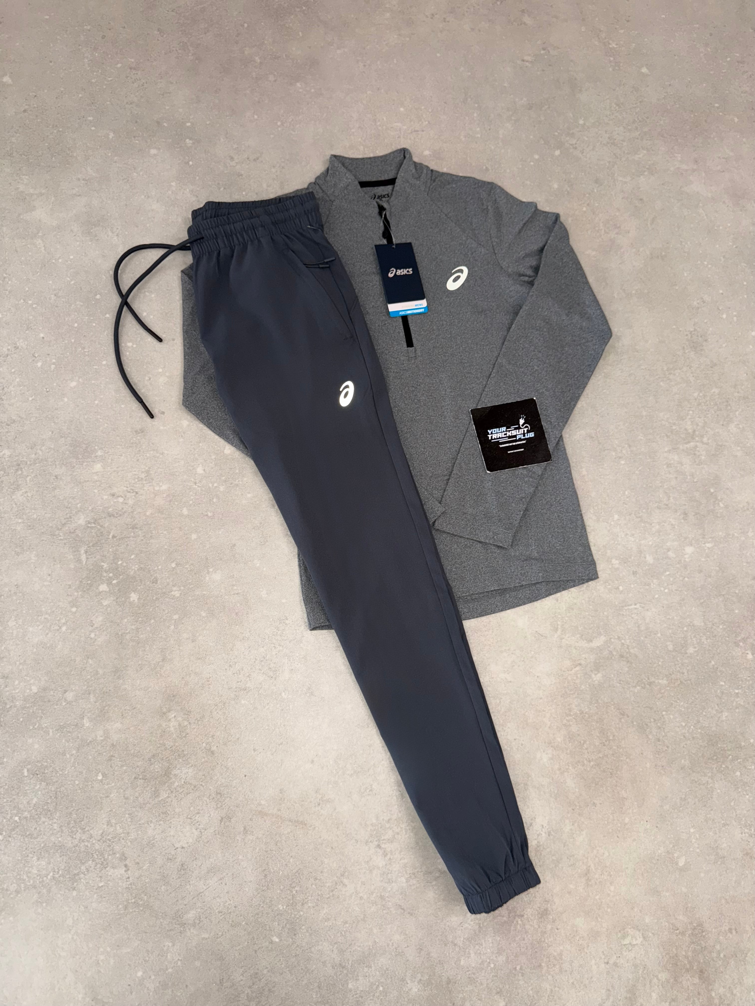 ASICS TRACKSUIT GREY ON GREY