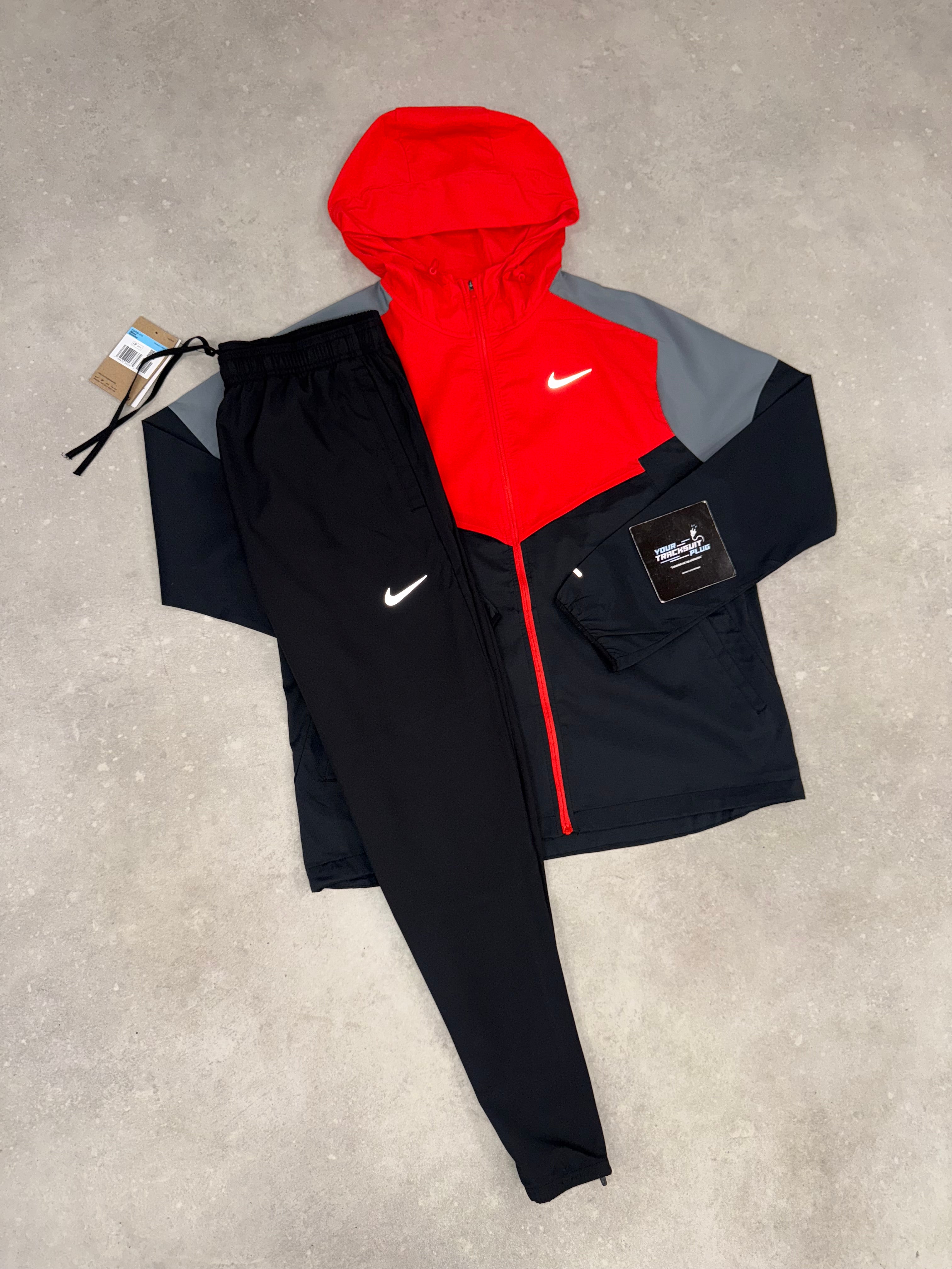 NIKE MILER TRACKSUIT BLACK & RED