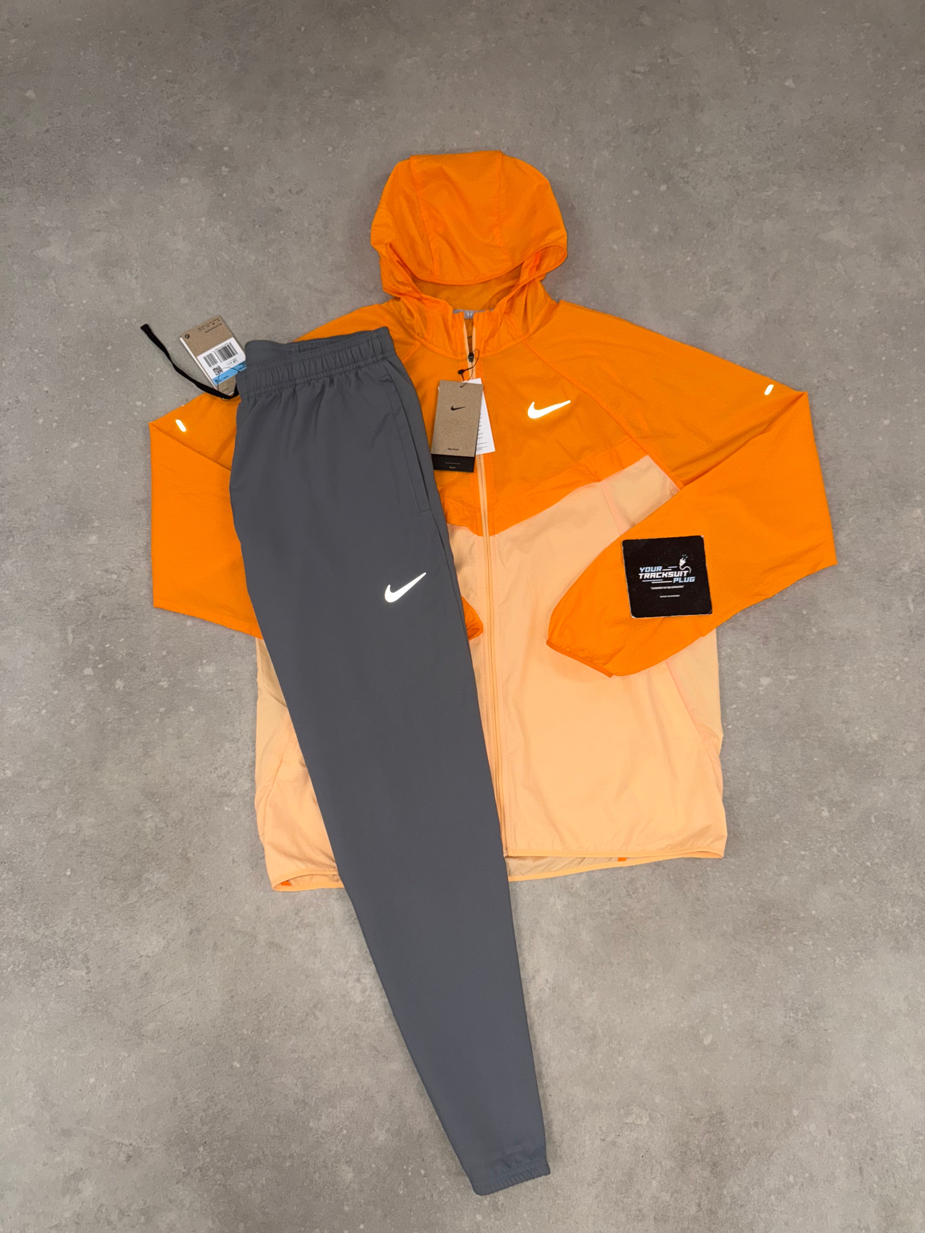 NIKE TRACKSUIT ORANGE & GREY // THE LATEST