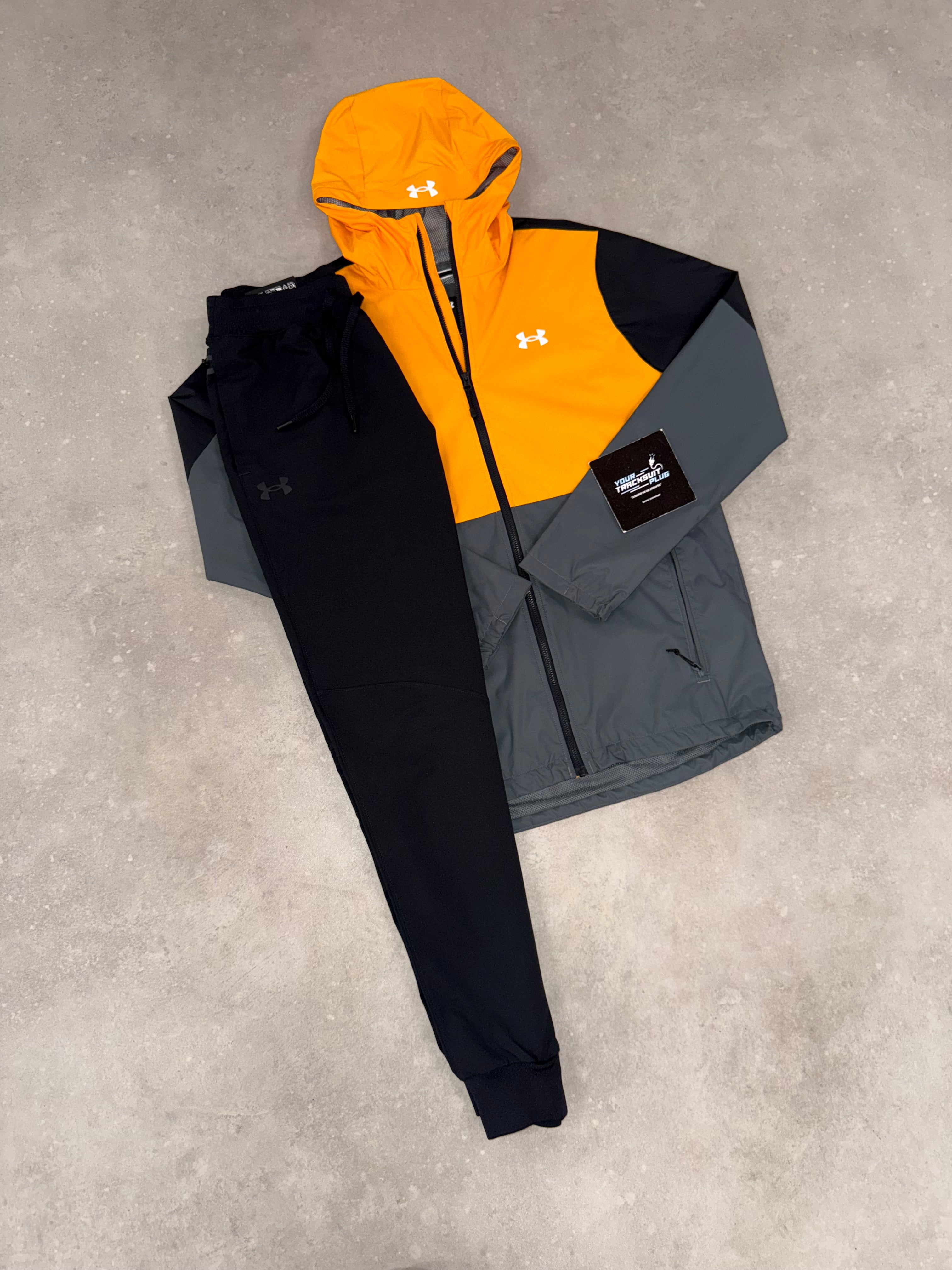 UNDER ARMOUR TRACKSUIT BLACK & ORANGE // EXCLUSIVE
