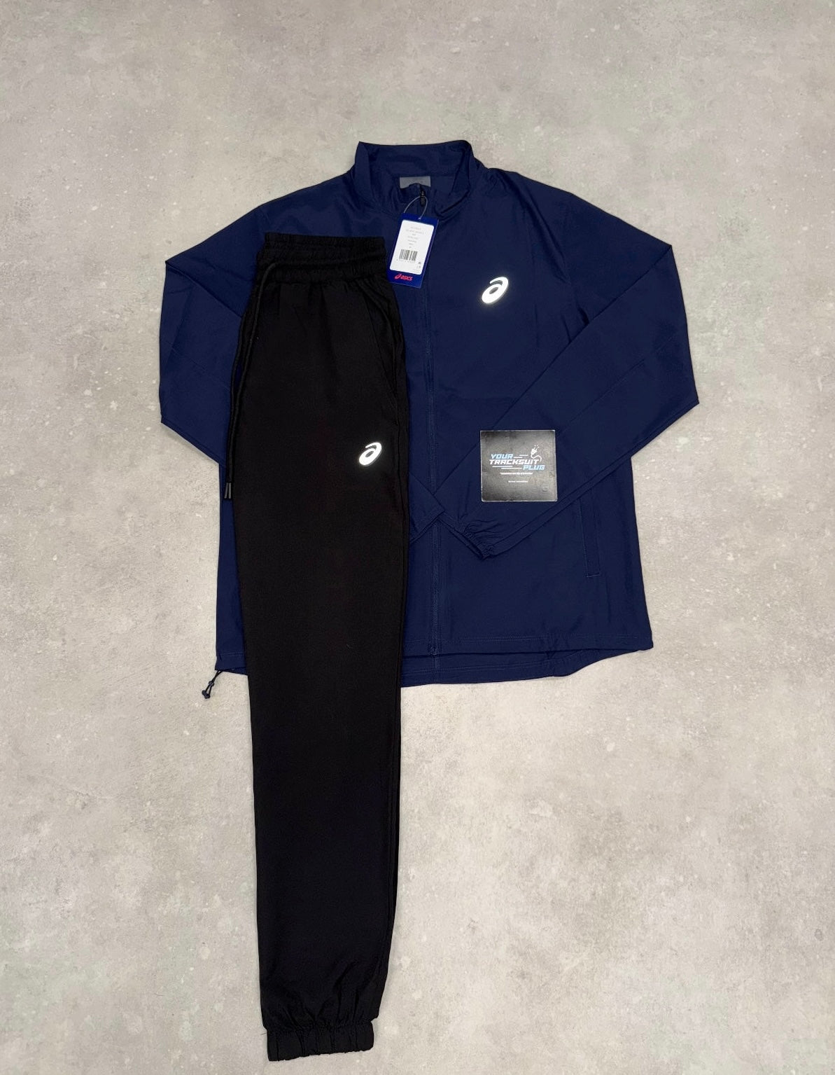 ASICS TRACKSUIT BLACK & BLUE