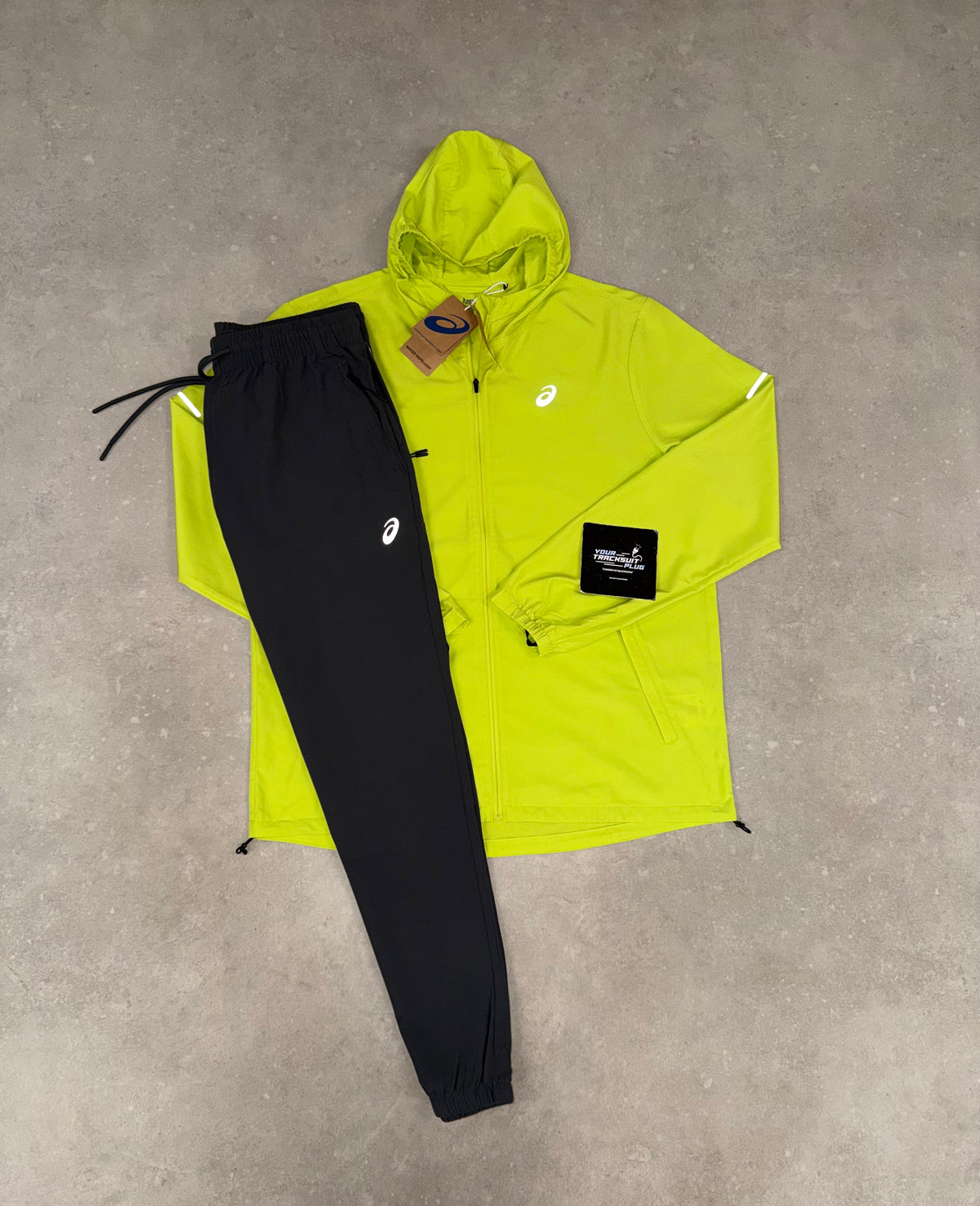 ASICS TRACKSUIT NEON LIME & GREY // THE LATEST