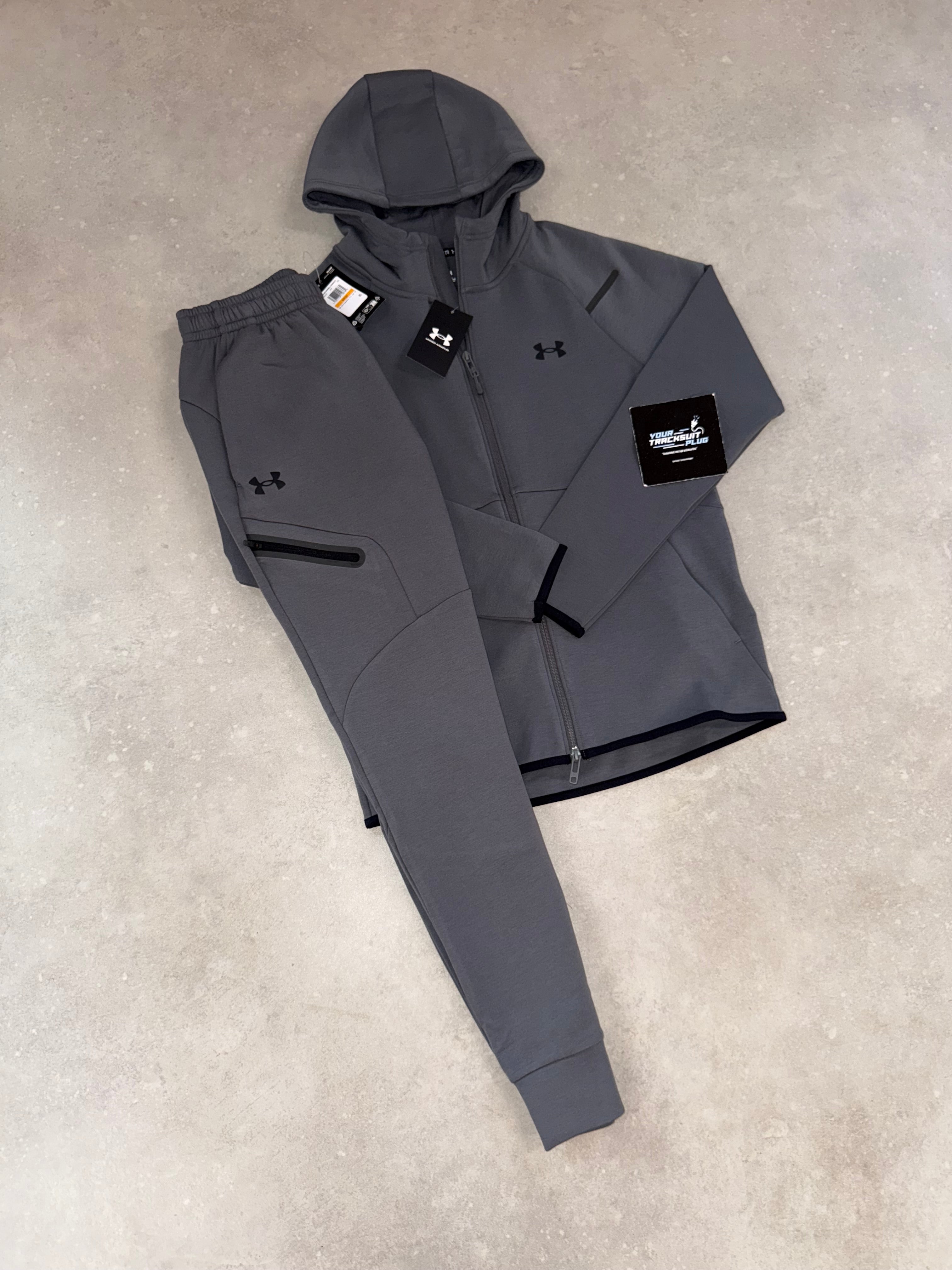 UNDER ARMOUR TECH FLEECE TRACKSUIT // GREY