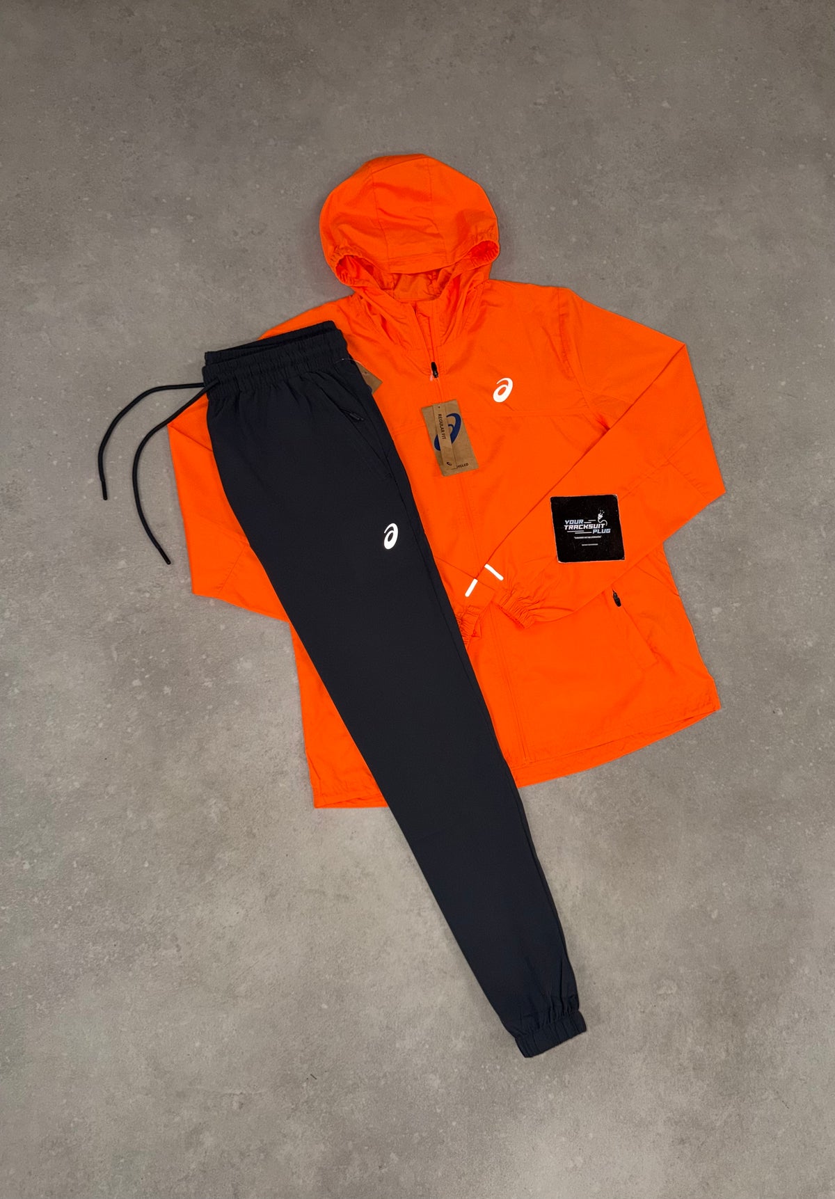 ASICS ORANGE & GREY TRACKSUIT // VERY EXCLUSIVE