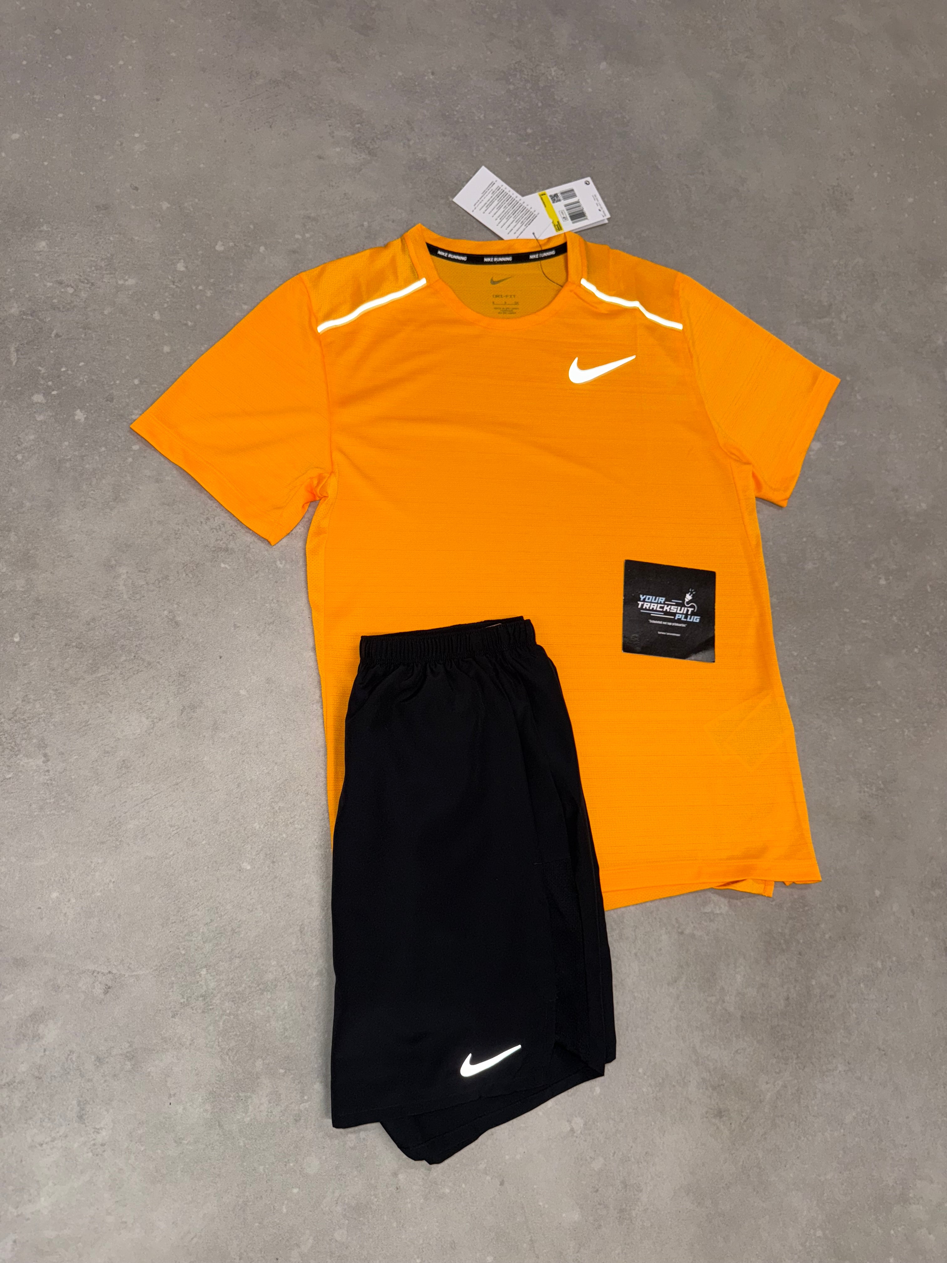 NIKE MILER ZOMER SET ORANGE & BLACK