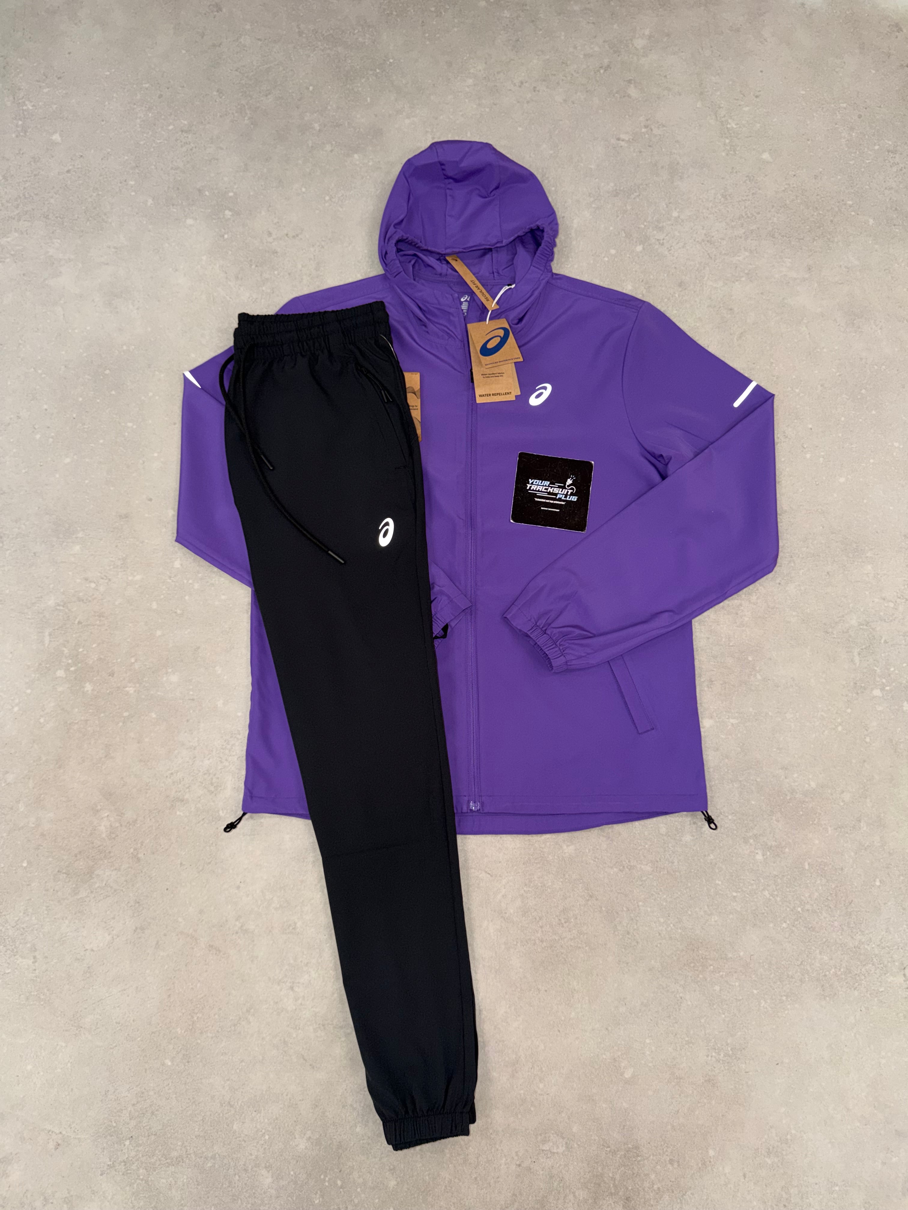 ASICS PURPLE & BLACK TRACKSUIT // THE LATEST