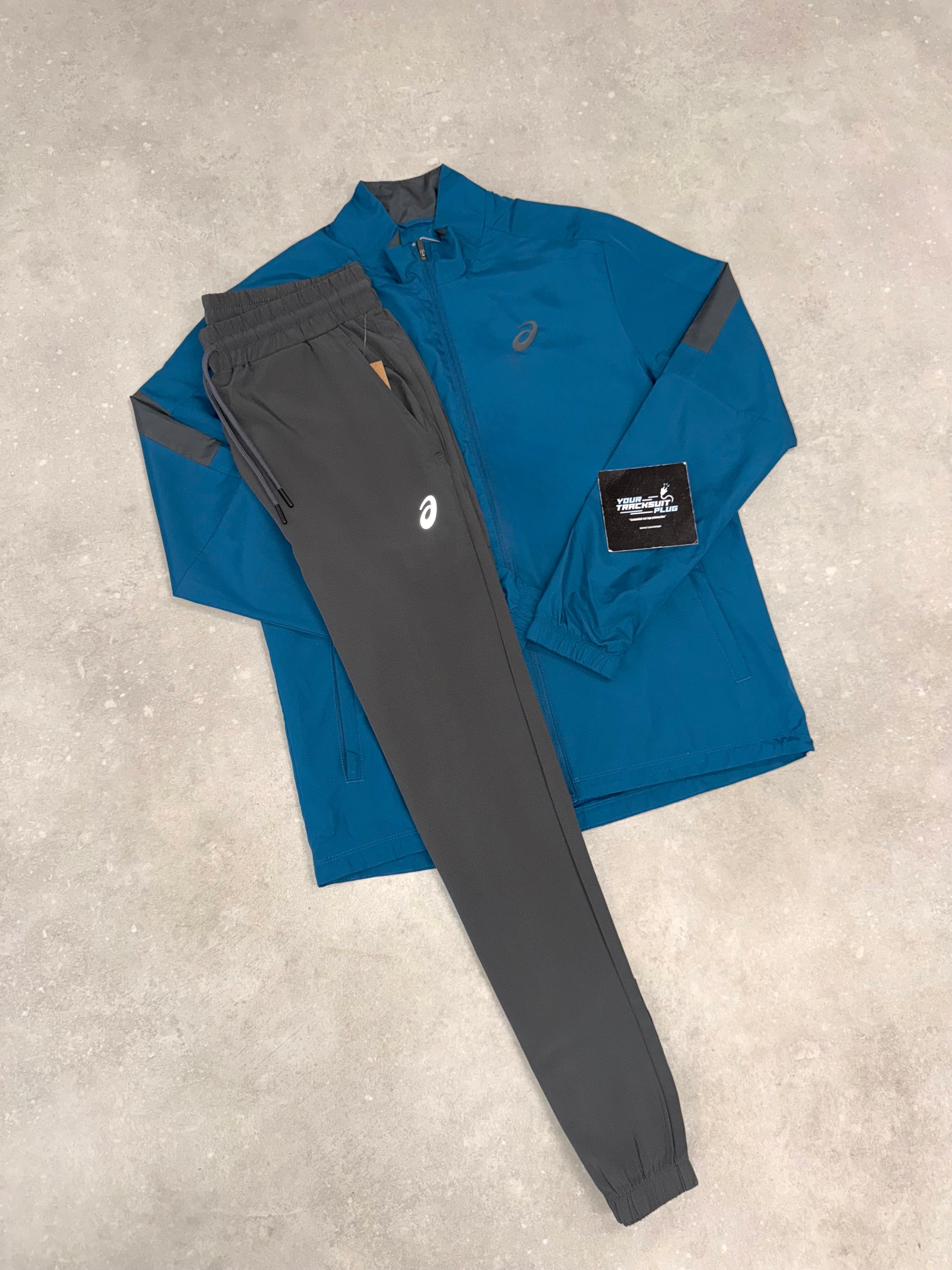 ASICS TRACKSUIT BLUE & GREY // VERY EXCLUSIVE