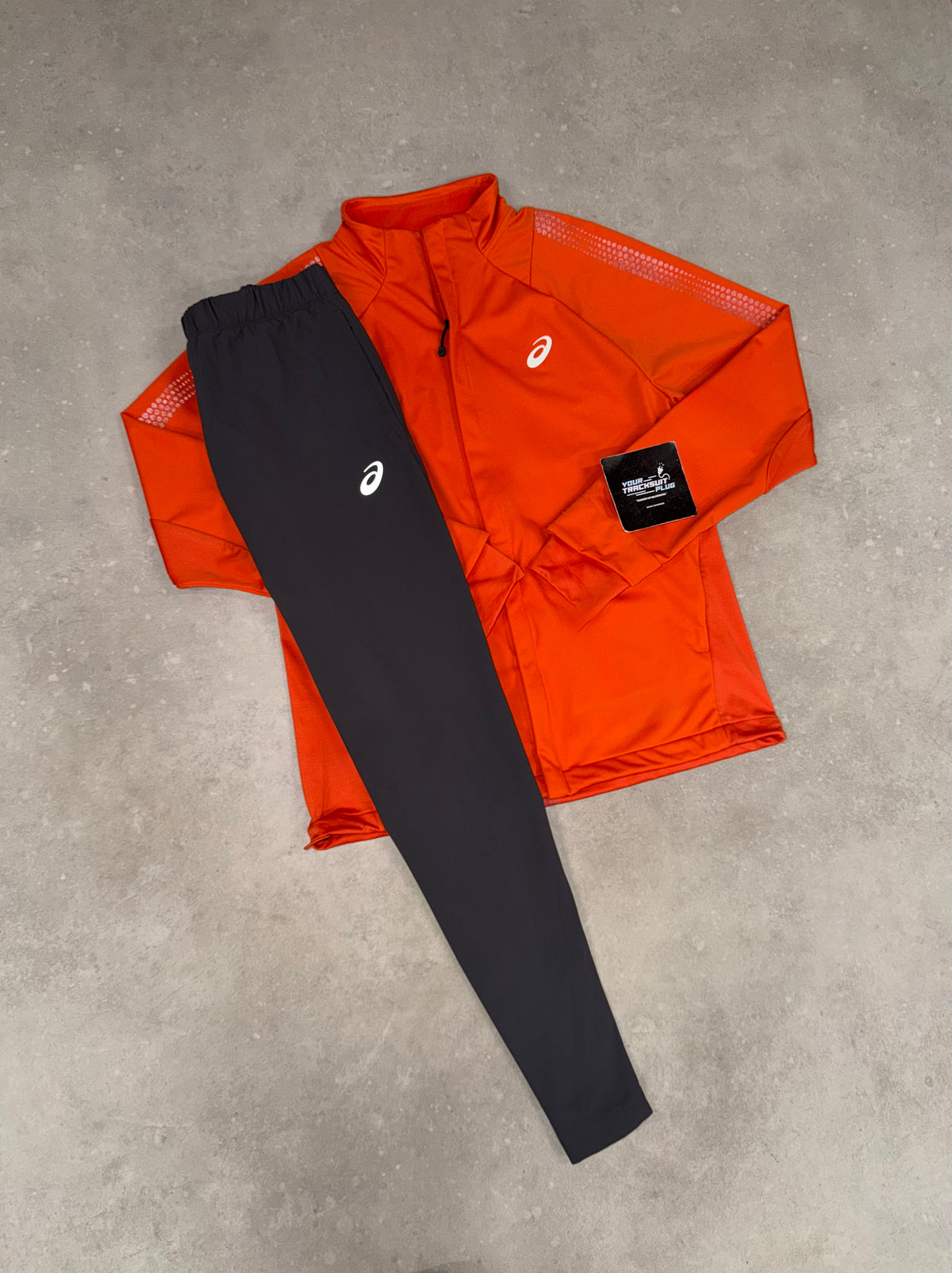 ASICS GREY & ORANGE TRACKSUIT // VERY EXCLUSIVE