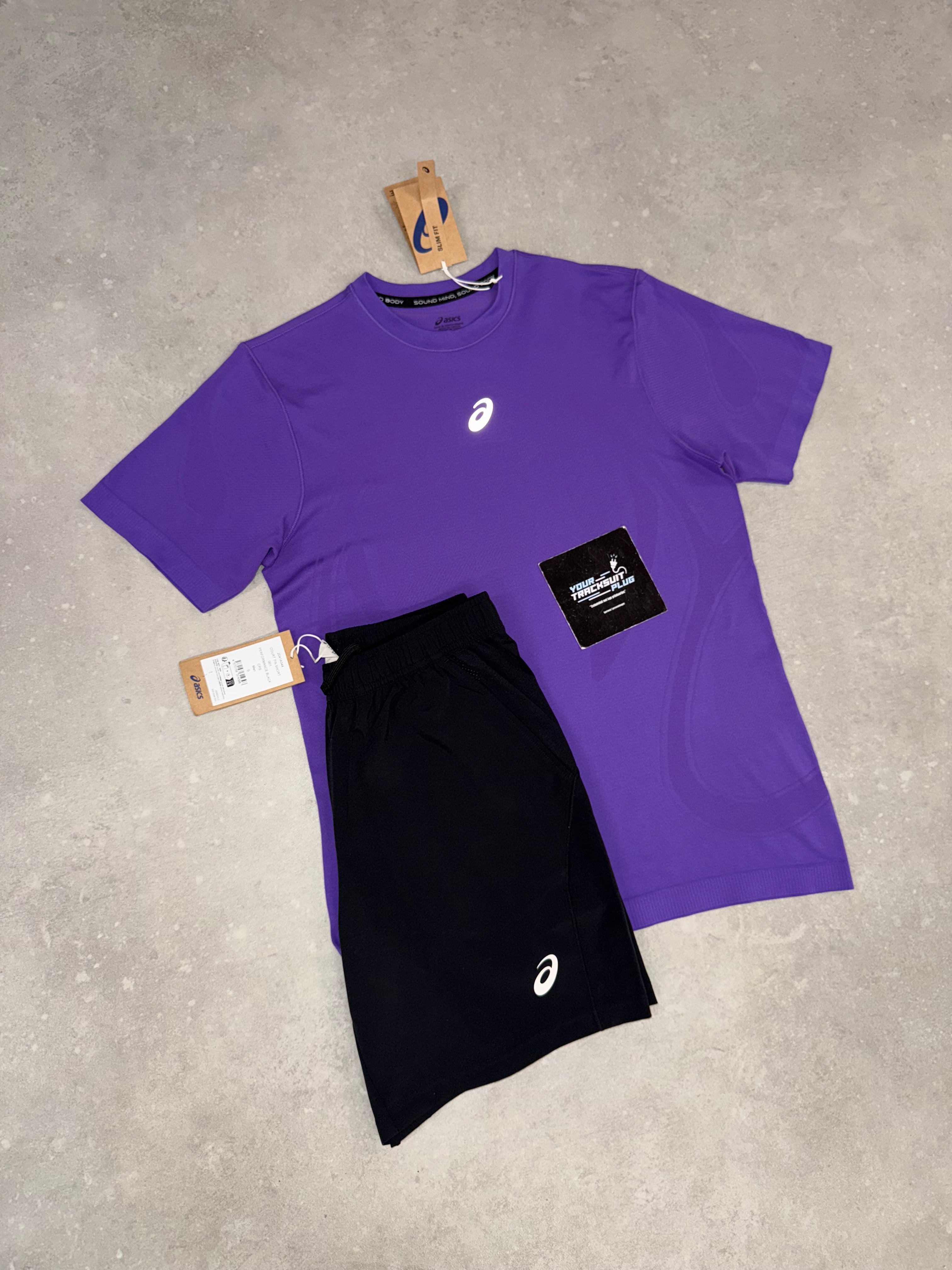 ASICS PURPLE & BLACK SUMMER SET