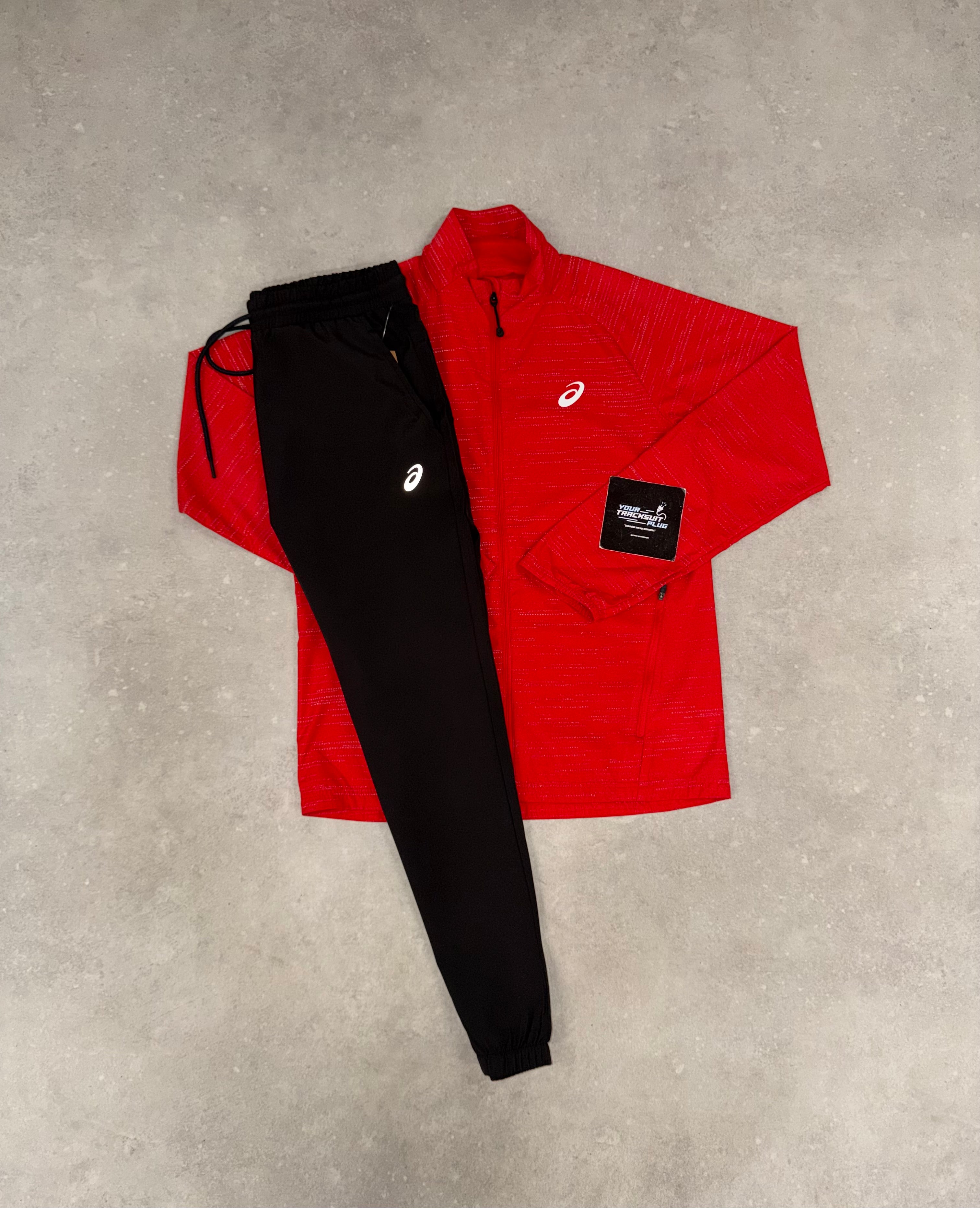 ASICS RED & BLACK TRACKSUIT // VERY EXCLUSIVE