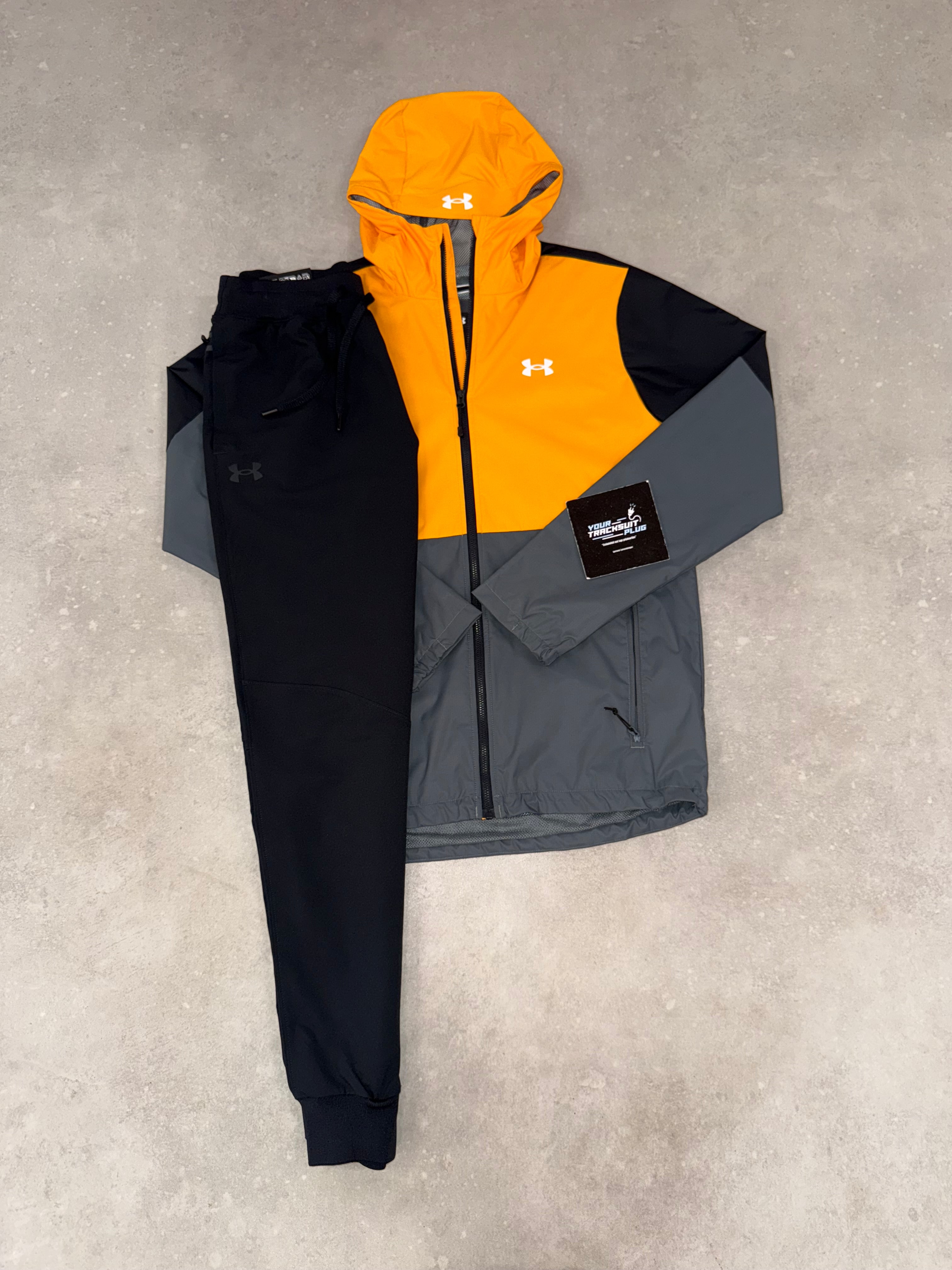 UNDER ARMOUR TRACKSUIT BLACK & ORANGE // EXCLUSIVE