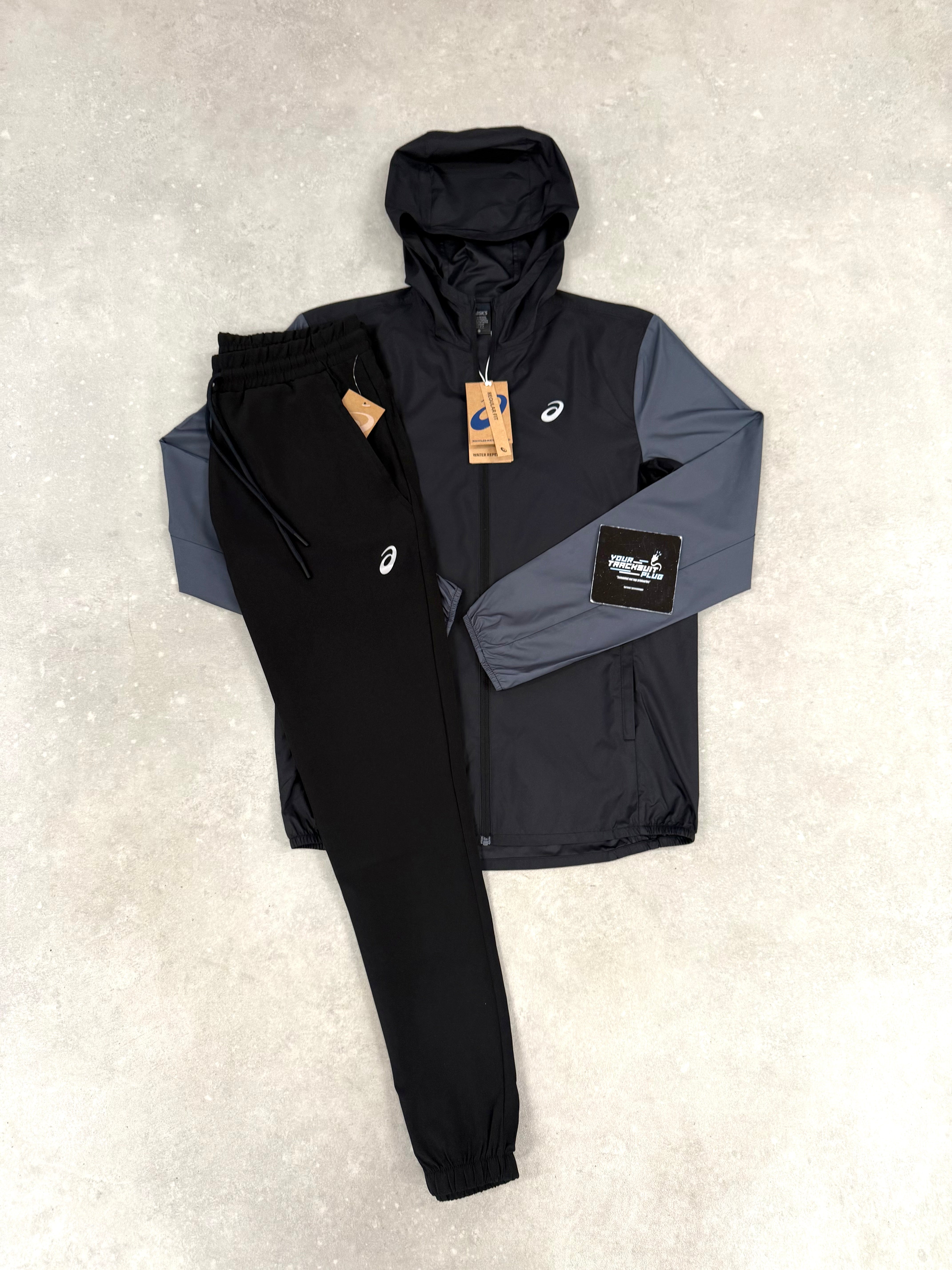 ASICS TRACKSUIT BLACK & GREY