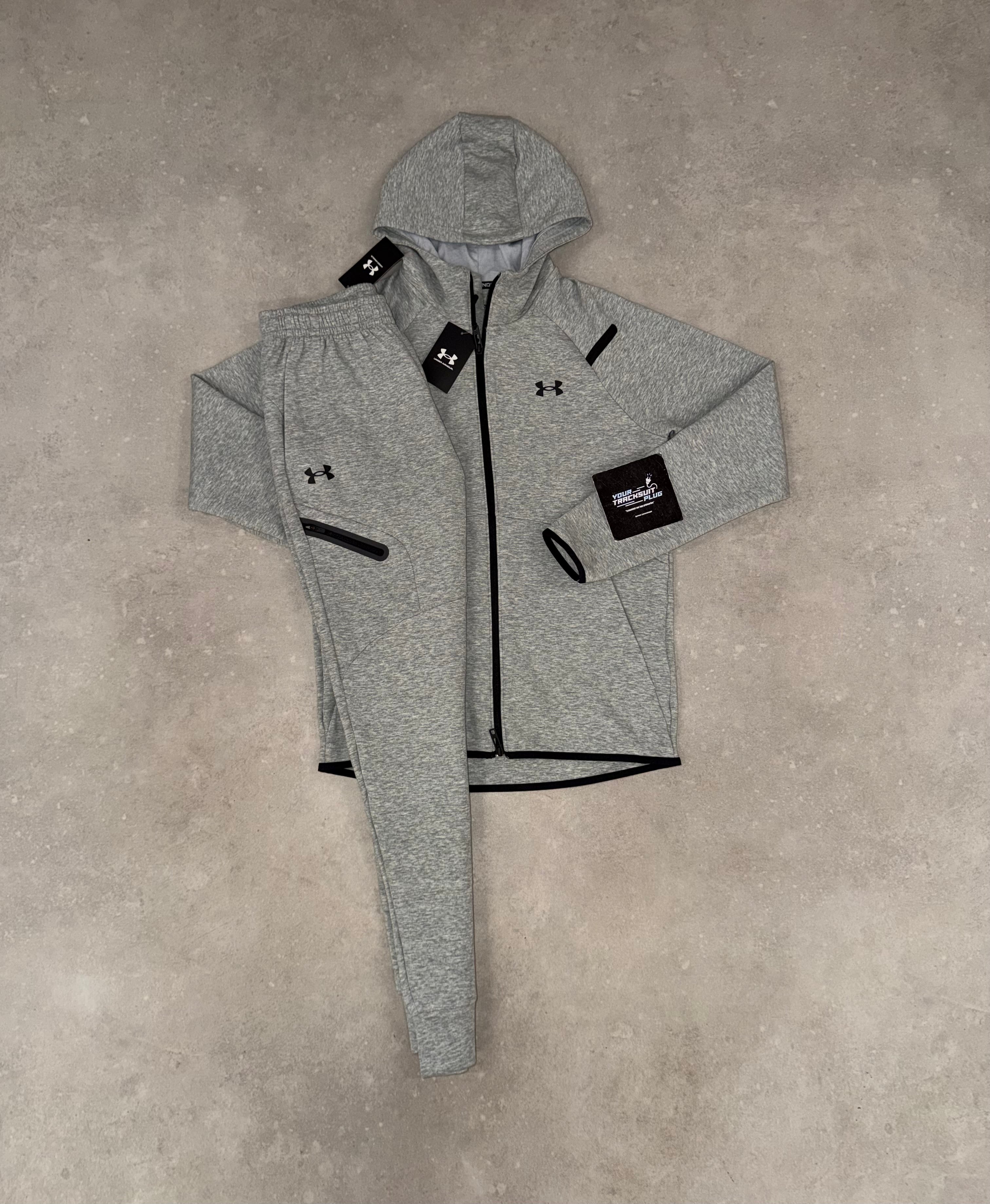 UNDER ARMOUR TECH FLEECE TRACKSUIT GREY