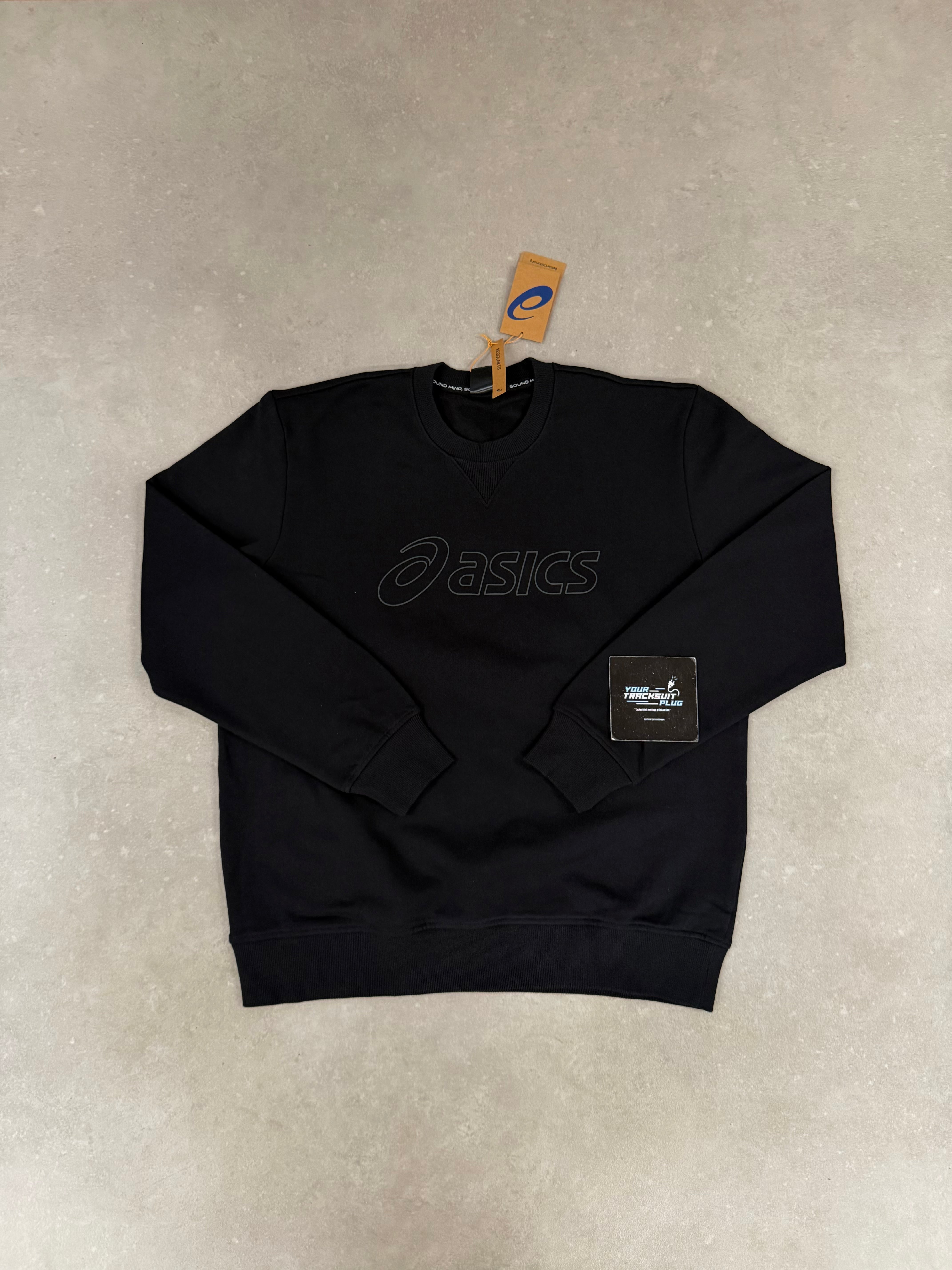ASICS BLACK SWEATER FLEECE TRACKSUIT