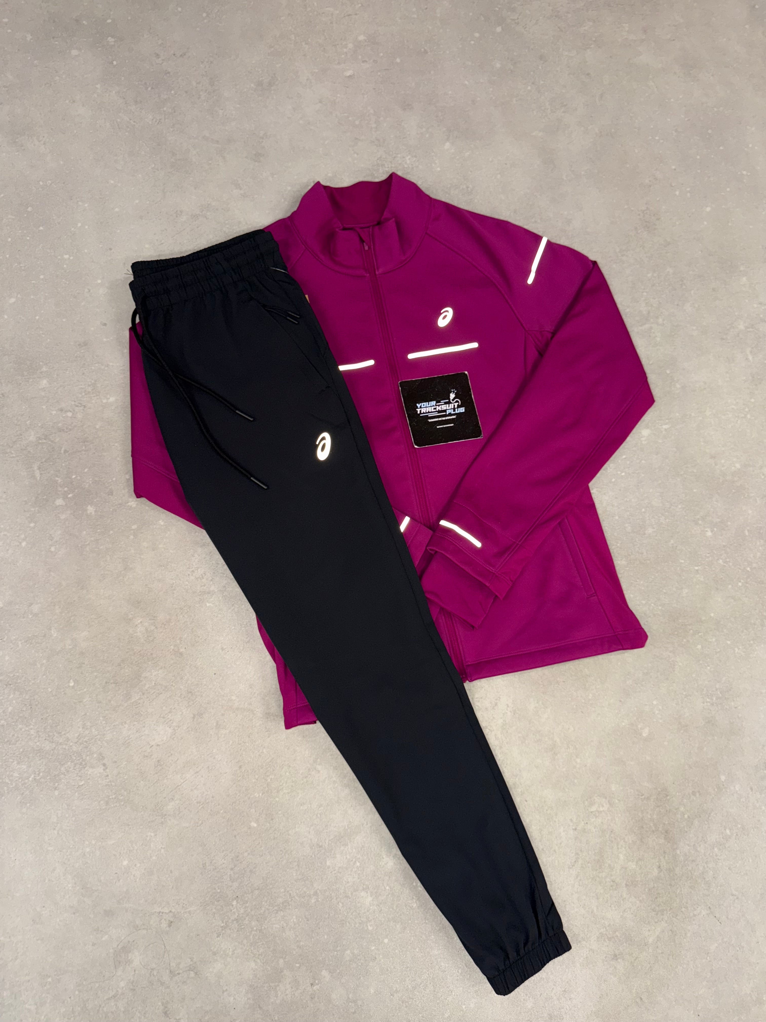 ASICS SOFT-SHELL TRACKSUIT PURPLE & BLACK // VERY EXCLUSIVE