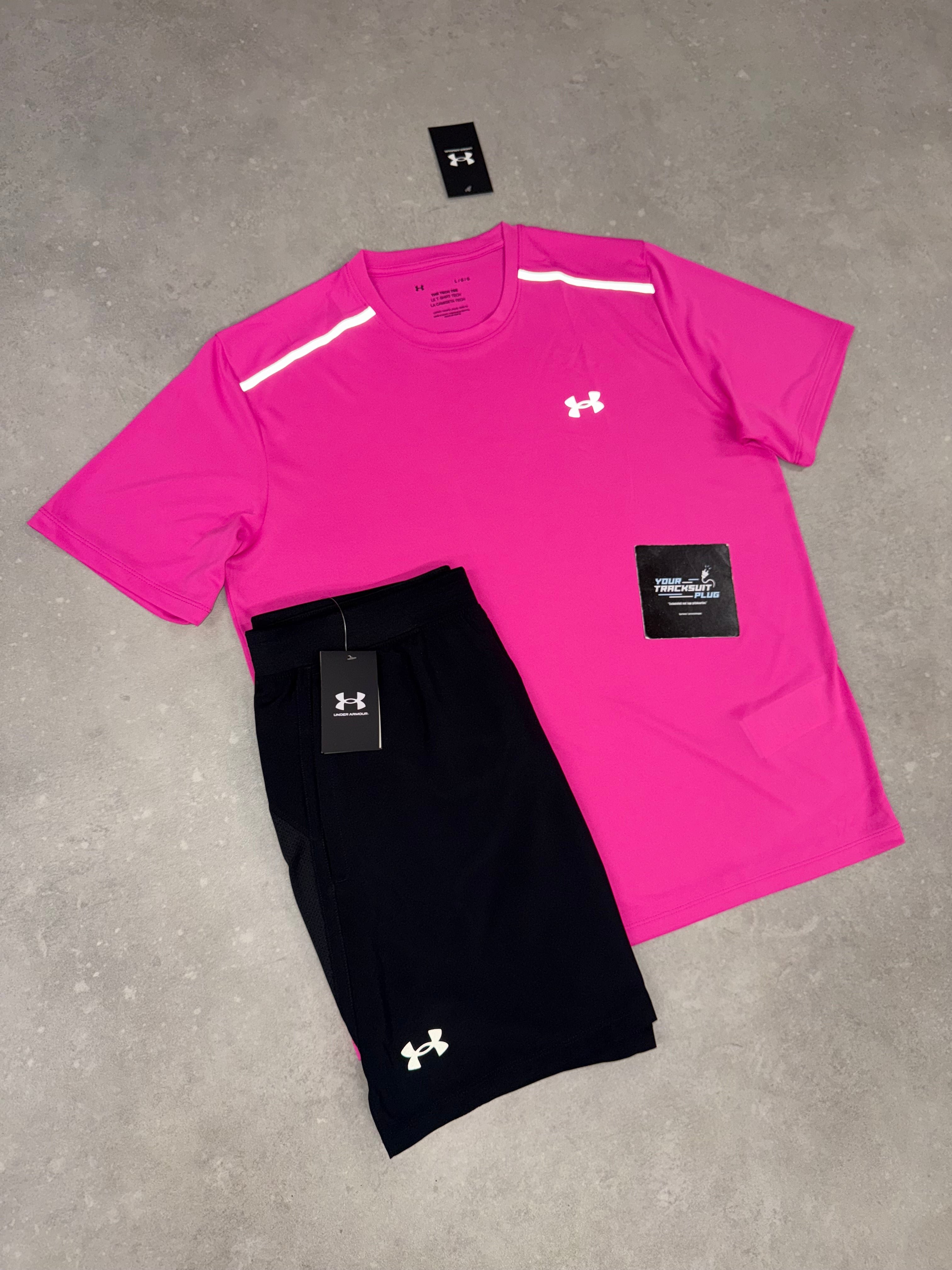 UNDER ARMOUR PINK & BLACK SUMMER SET