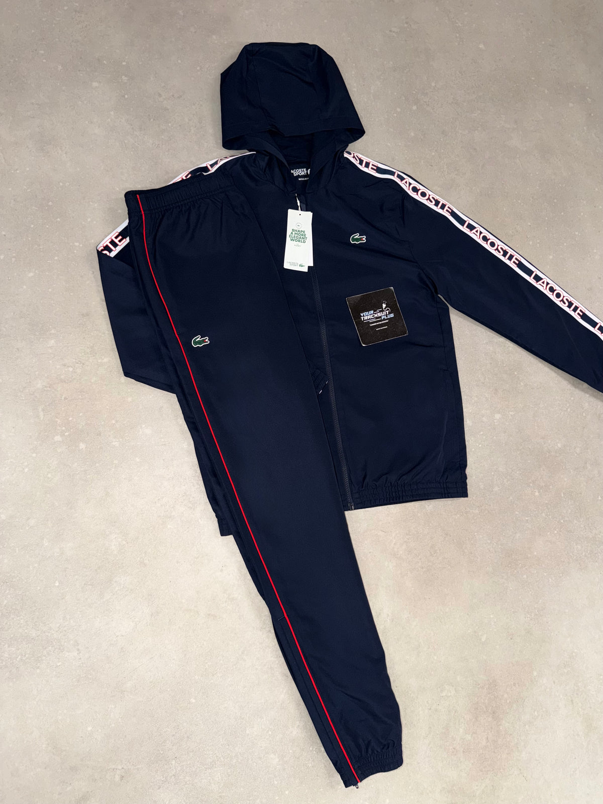 LACOSTE TRACKSUIT NAVY BLUE // THE LATEST
