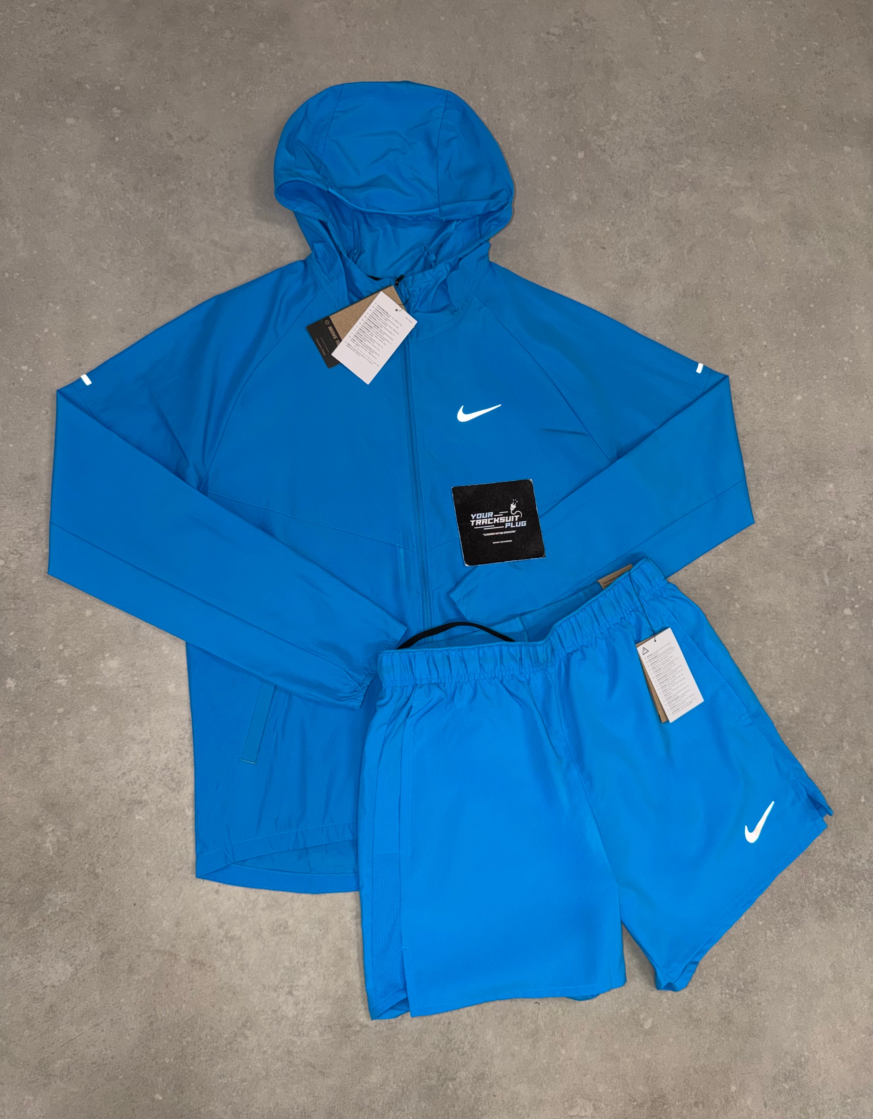 NIKE MILER BLUE SHORT SET
