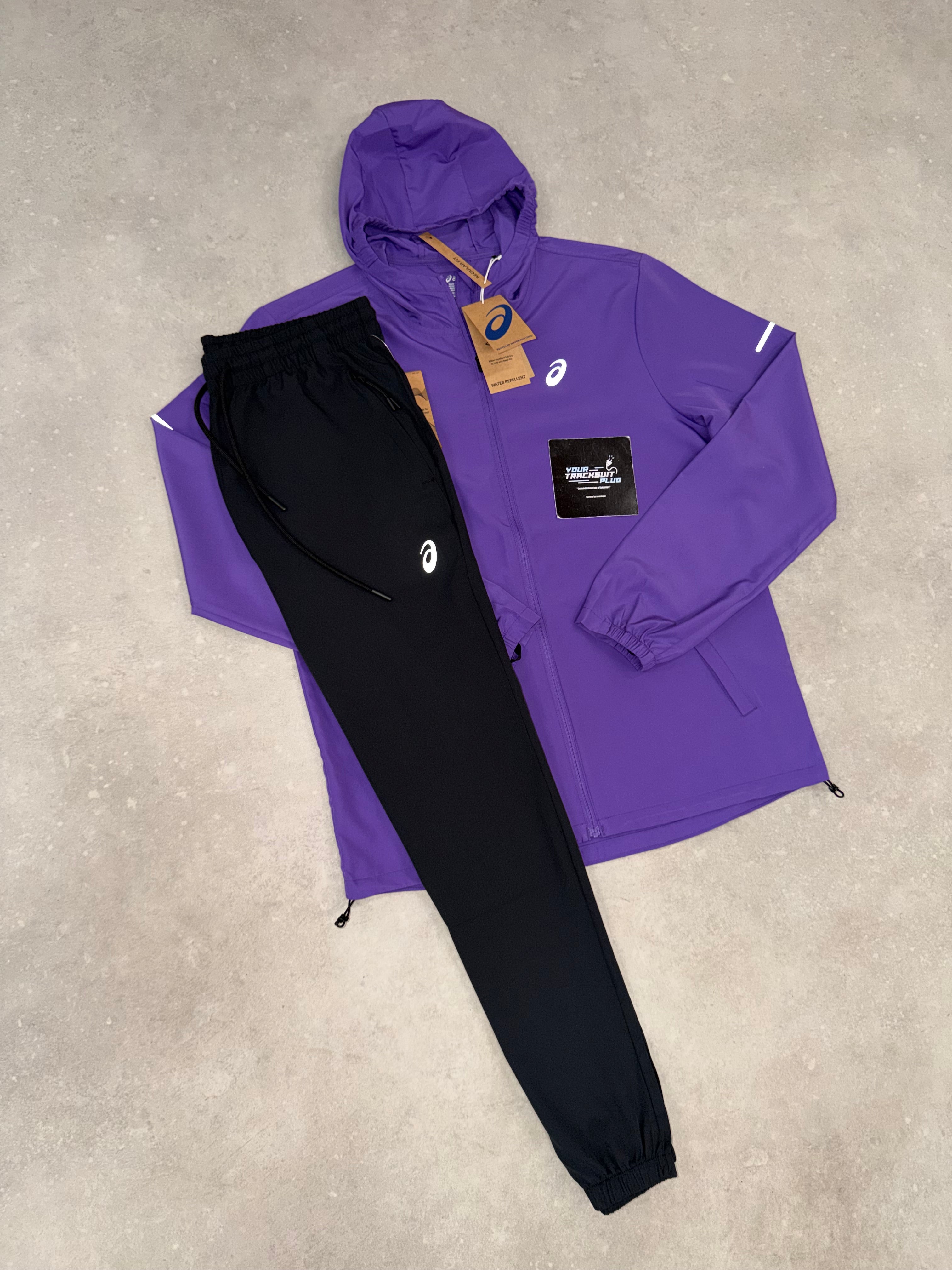 ASICS PURPLE & BLACK TRACKSUIT // THE LATEST